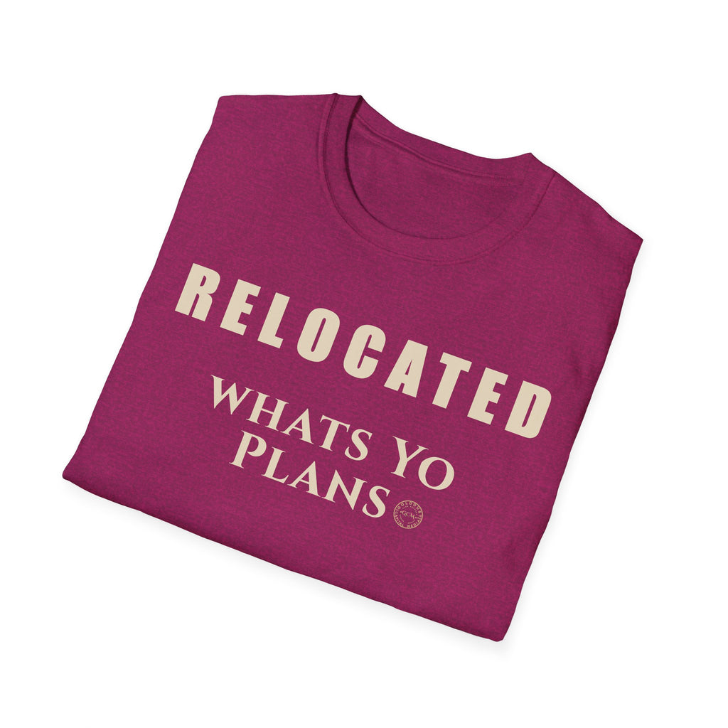 Fresh Start Mindset Tee | Relocated What's Your Plans | Minimalist Life Event Shirt for New Beginnings and Intentional Living | Moving Tee