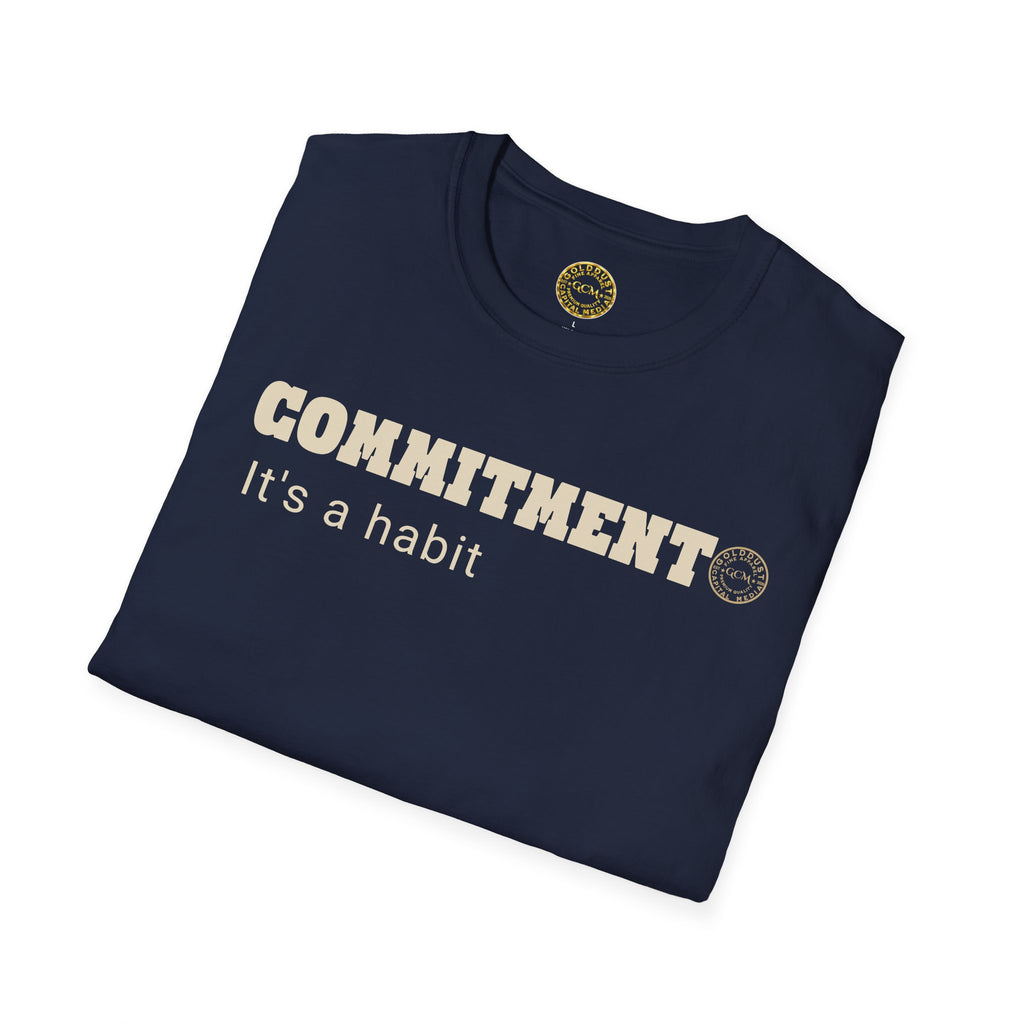 Commitment Habit Tee | Follow Through Mindset Shirt | High Standards Motivation | Minimalist Premium Apparel | Locked In Collection
