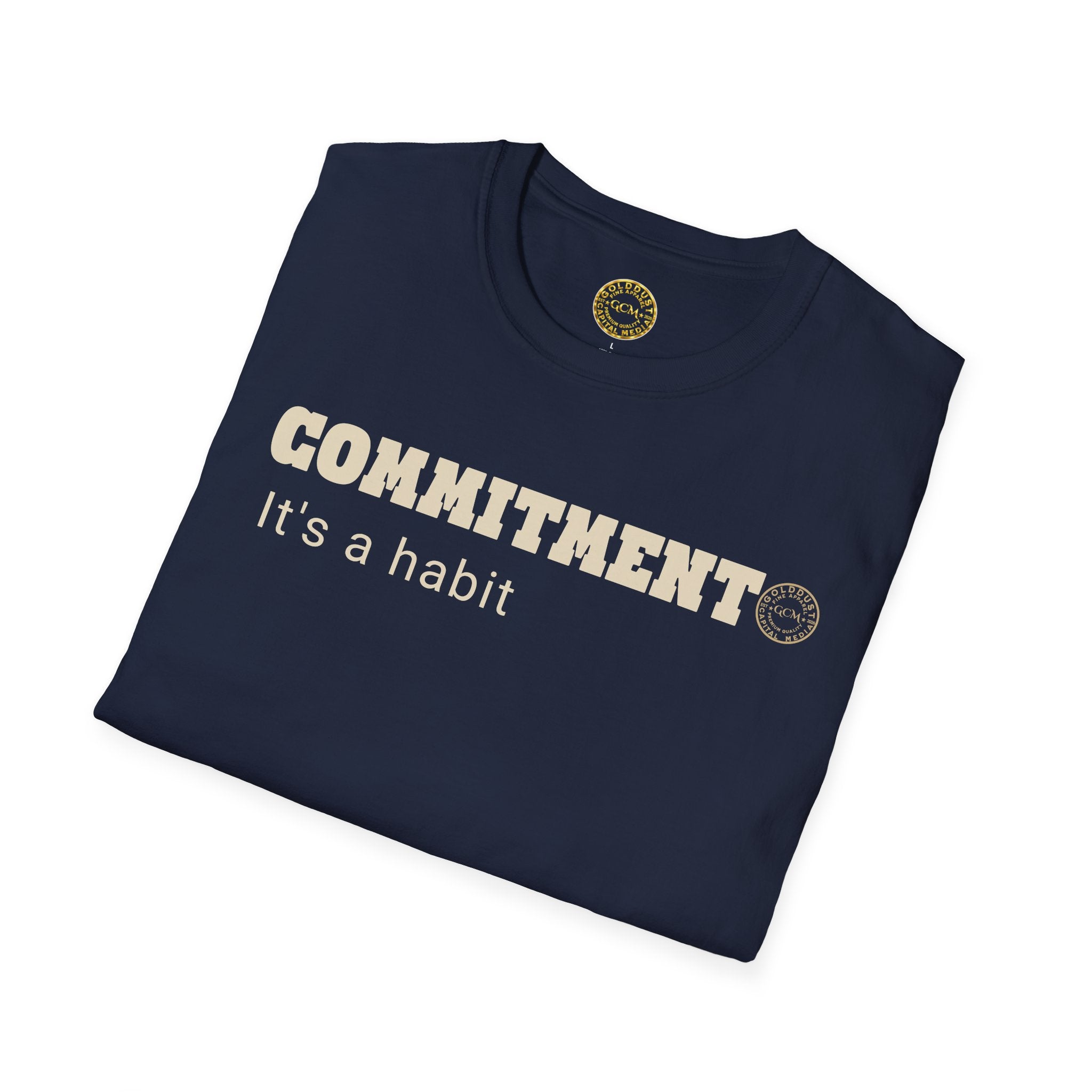 Commitment Habit Tee | Follow Through Mindset Shirt | High Standards Motivation | Minimalist Premium Apparel | Locked In Collection