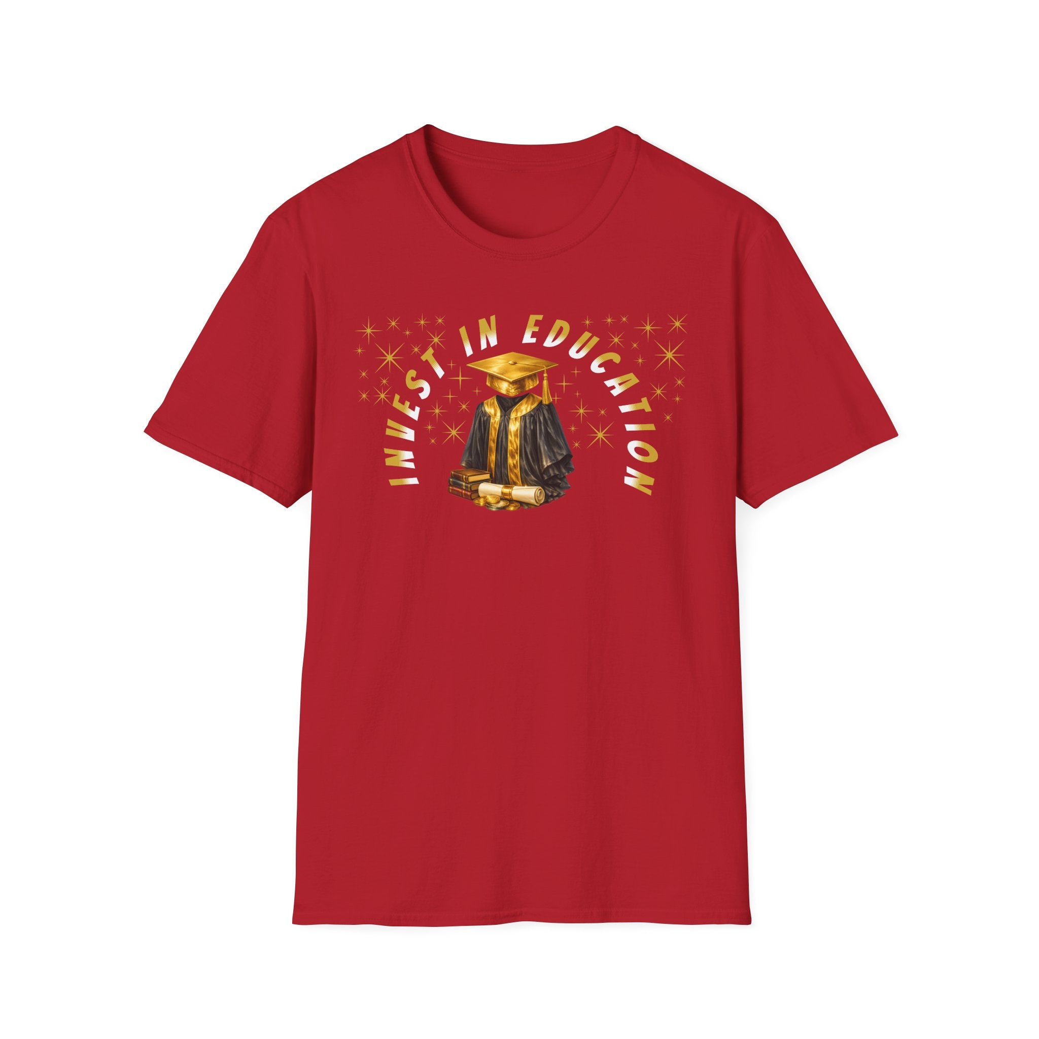 Graduation Gift | Invest in Education T-Shirt | Financial Literacy Tee | Money Smart Youth Gift | Future Scholar | Students and Teachers