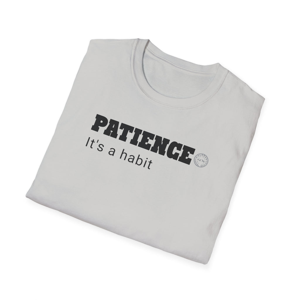 PATIENCE Habit T Shirt | Minimalist Self Respect| Emotional Wellness & Clarity Apparel | Motivational Lifestyle Shirt | Locked In Collection