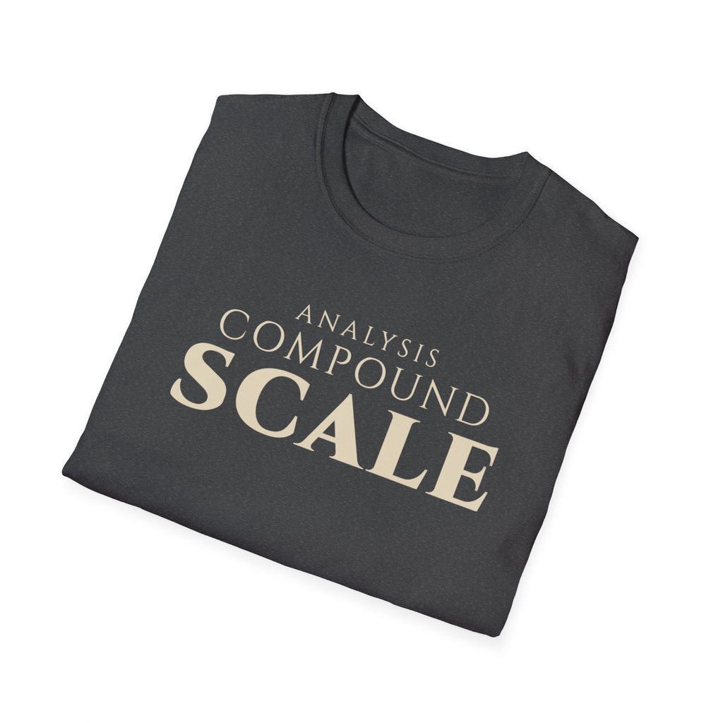 Analytics Professional Growth T Shirt | Analysis. Compound. Scale. | Minimalist Tee Data Analysts & Thinkers