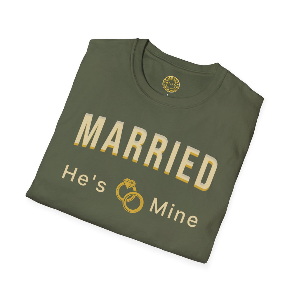 He's Mine Married T-Shirt | Wedding Milestone Tee | Bride Tee