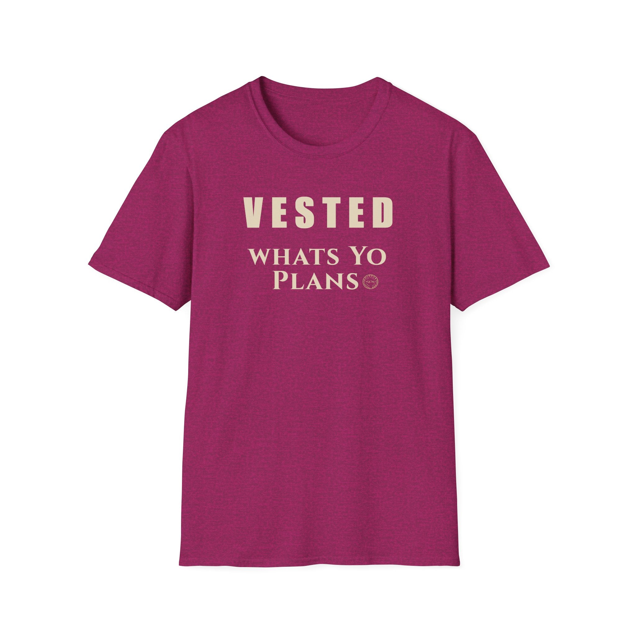 Earned Equity Mindset Tee | Vested What's Your Plans | Minimalist Life Event Shirt for Growth, Ownership and New Chapters| Minimal Graphic Tee