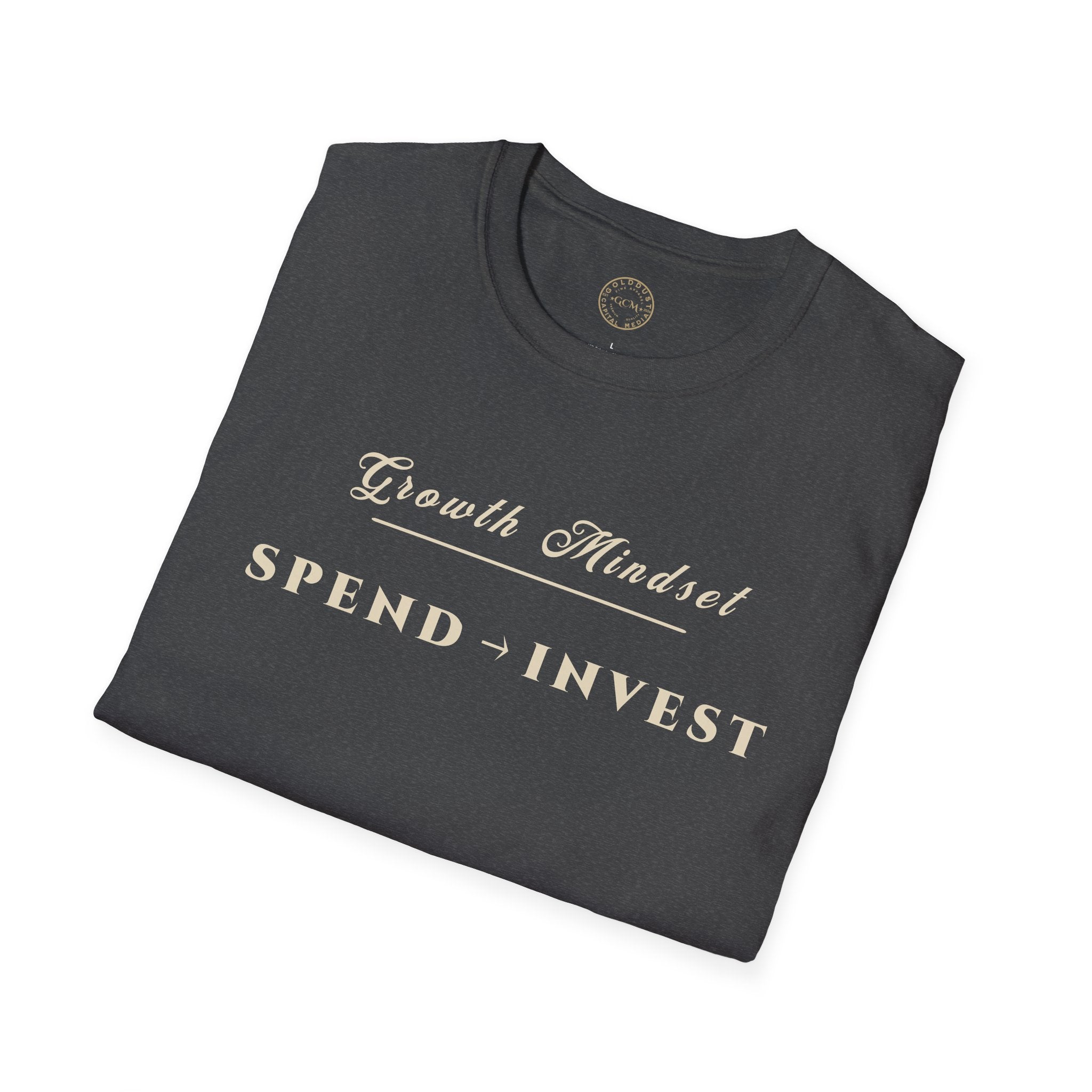 Growth Mindset T-Shirt | SPEND → INVEST Motivational Financial Tee | Minimalist Executive T-Shirt