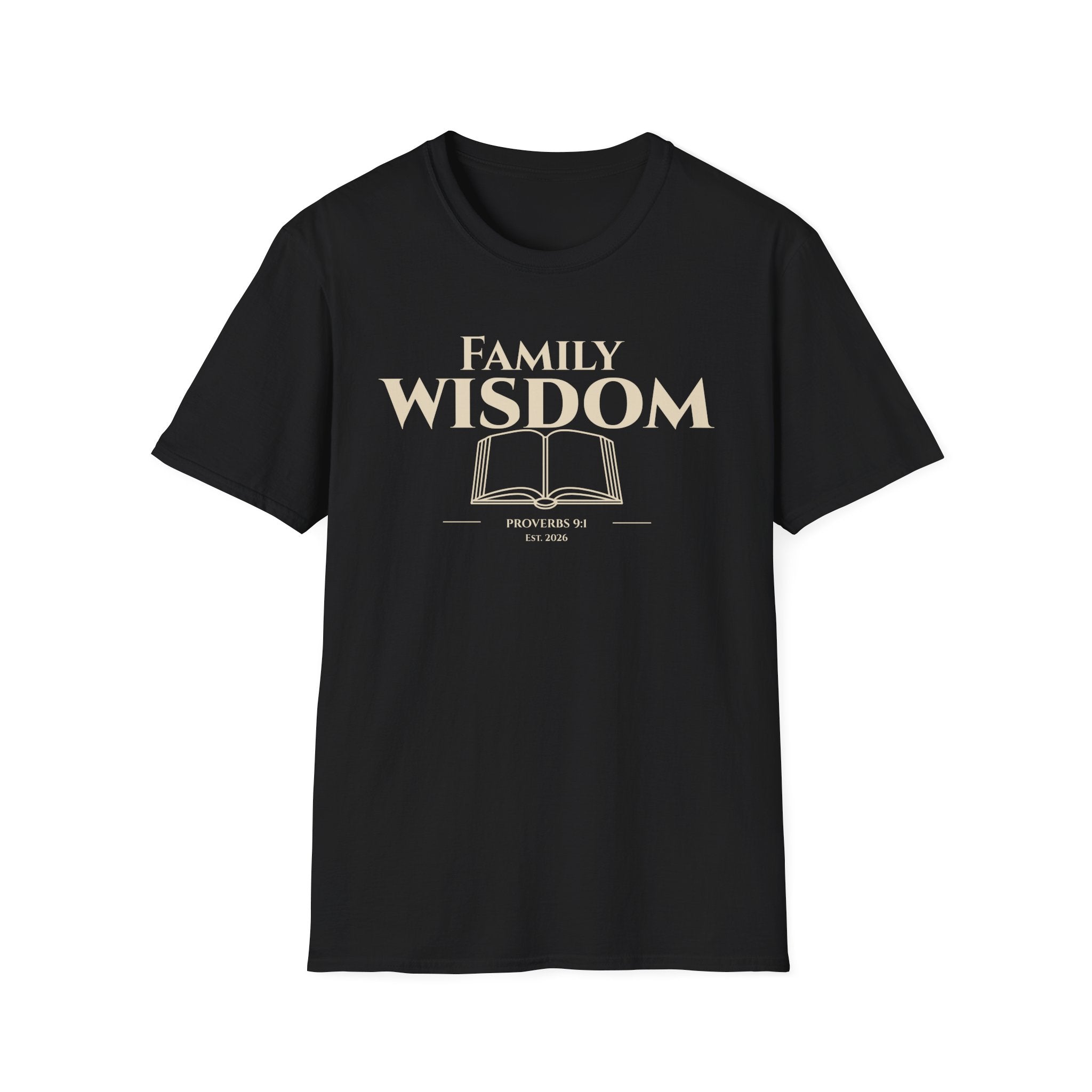 Family Wisdom Bible Verse | Proverbs 9:1 Pillars of Wisdom Tee | Faith Based Scripture Apparel for Families