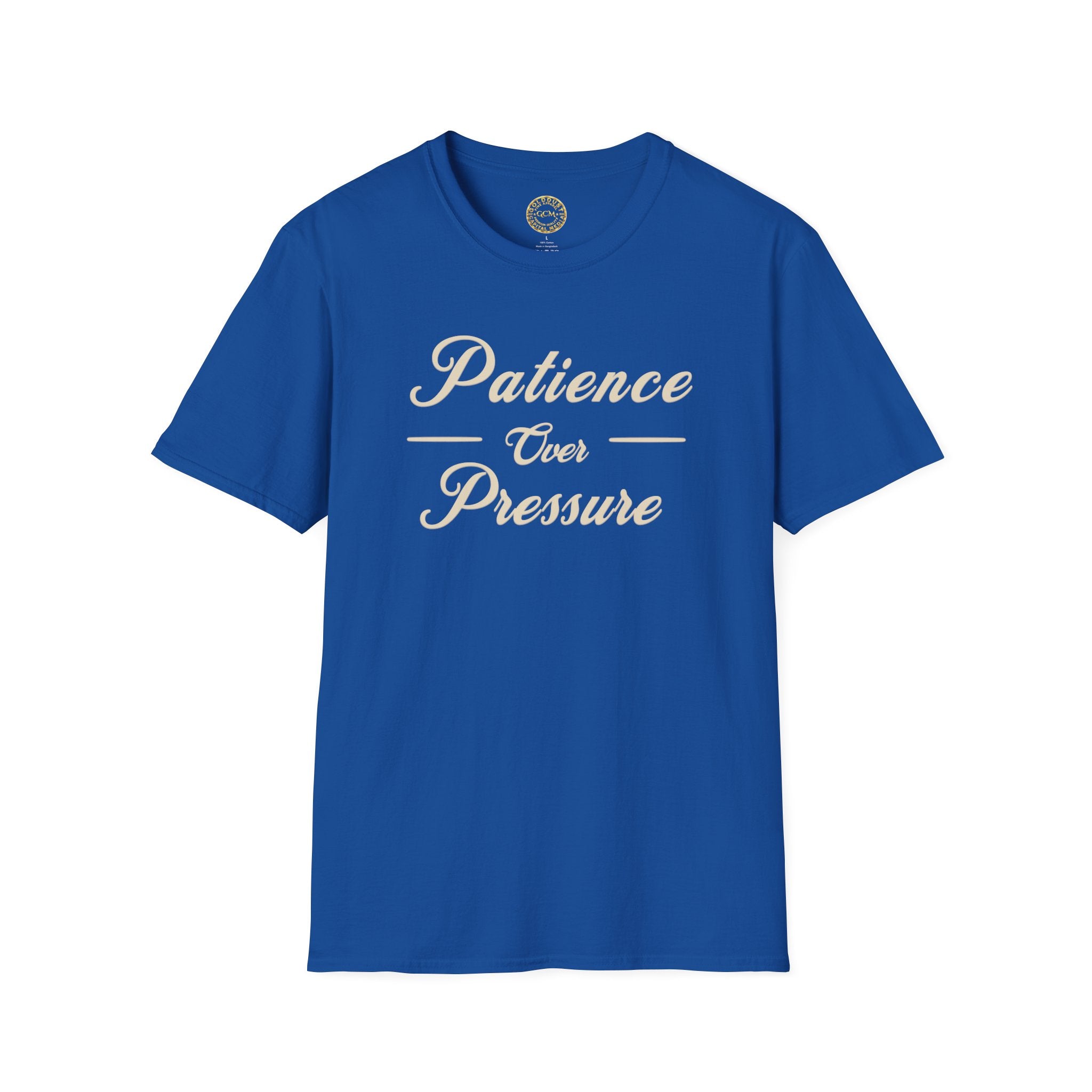 Calm Growth Mindset Tee | Patience Over Pressure | Minimalist Self Mastery Shirt for Peace, Discipline and Intentional Living | Motivational