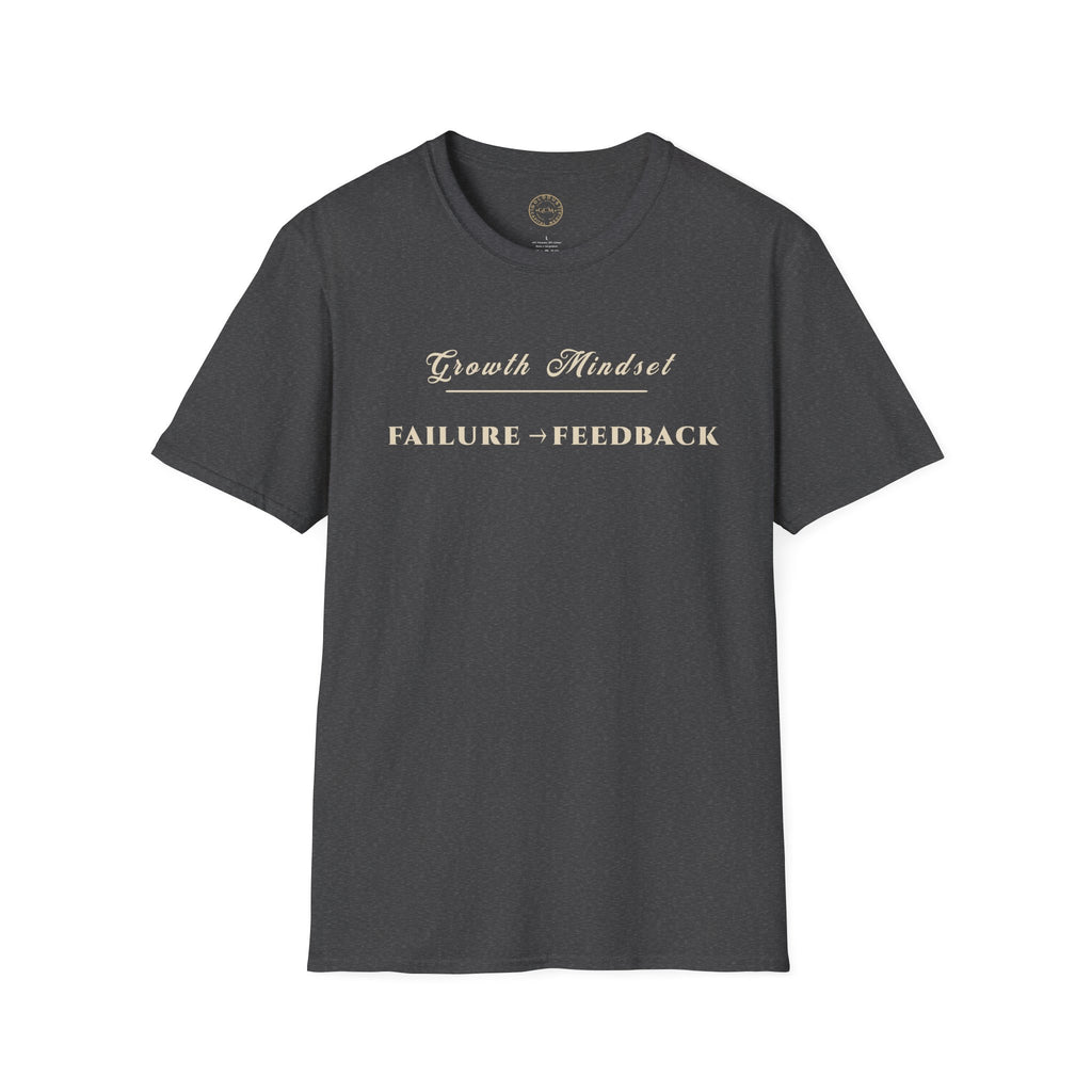 Growth Mindset T-Shirt | FAILURE → FEEDBACK Motivational Performance Tee | Minimalist Executive T-Shirt