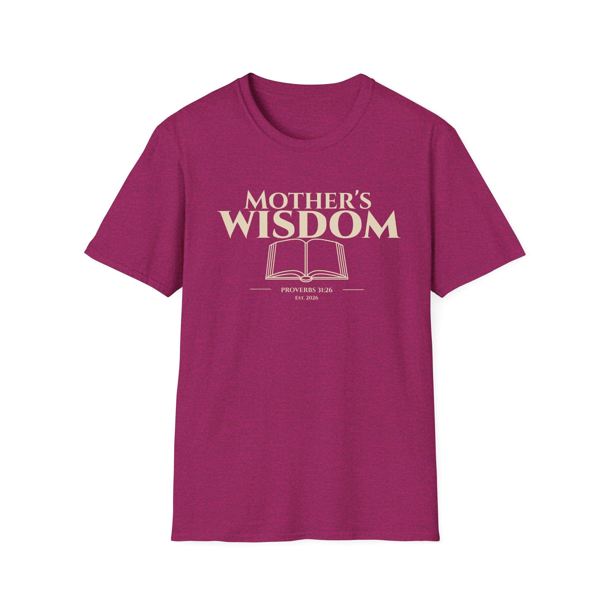 Mother's Wisdom Bible Verse T-Shirt | Proverbs 31:26 Christian Gift for Mom | Religious Scripture Tee | Faith Based Apparel for Mothers