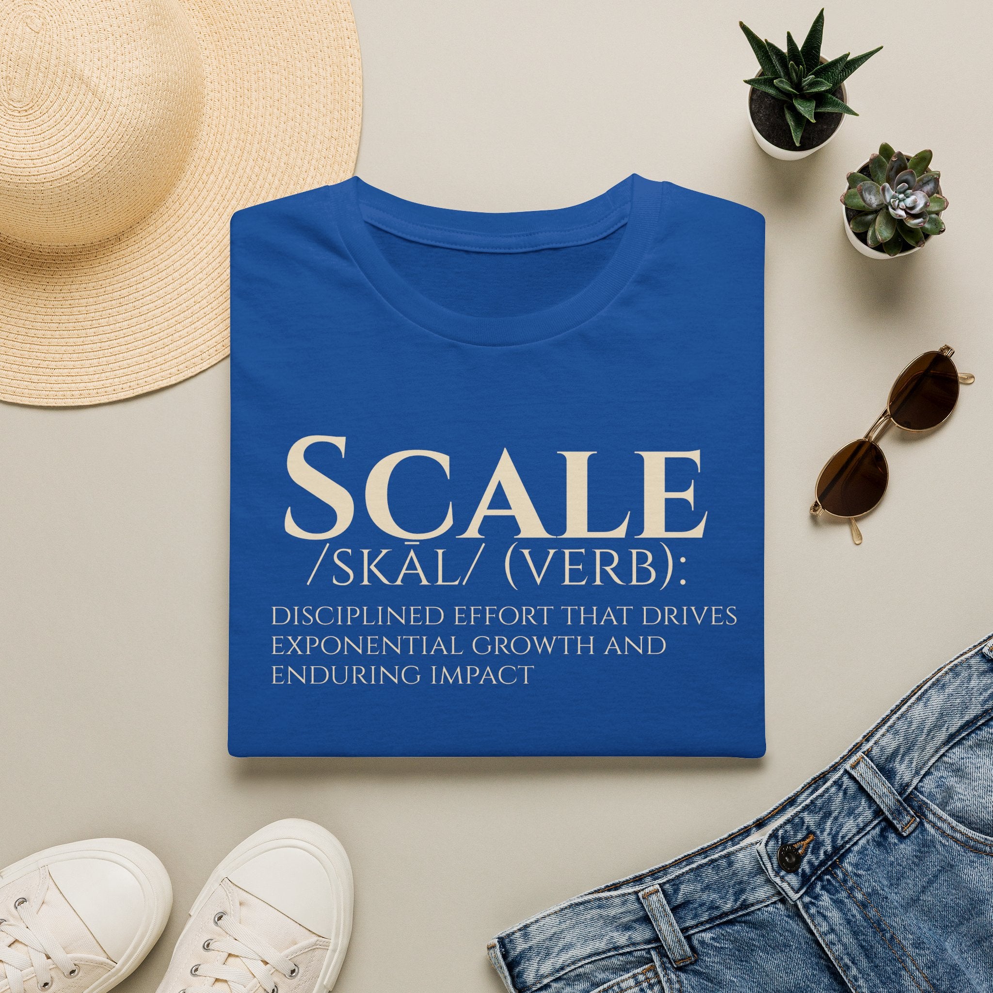 SCALE Definition T Shirt | Disciplined Effort | Exponential Growth Impact Tee | Minimalist Professional Mindset for Entrepreneurs Leaders