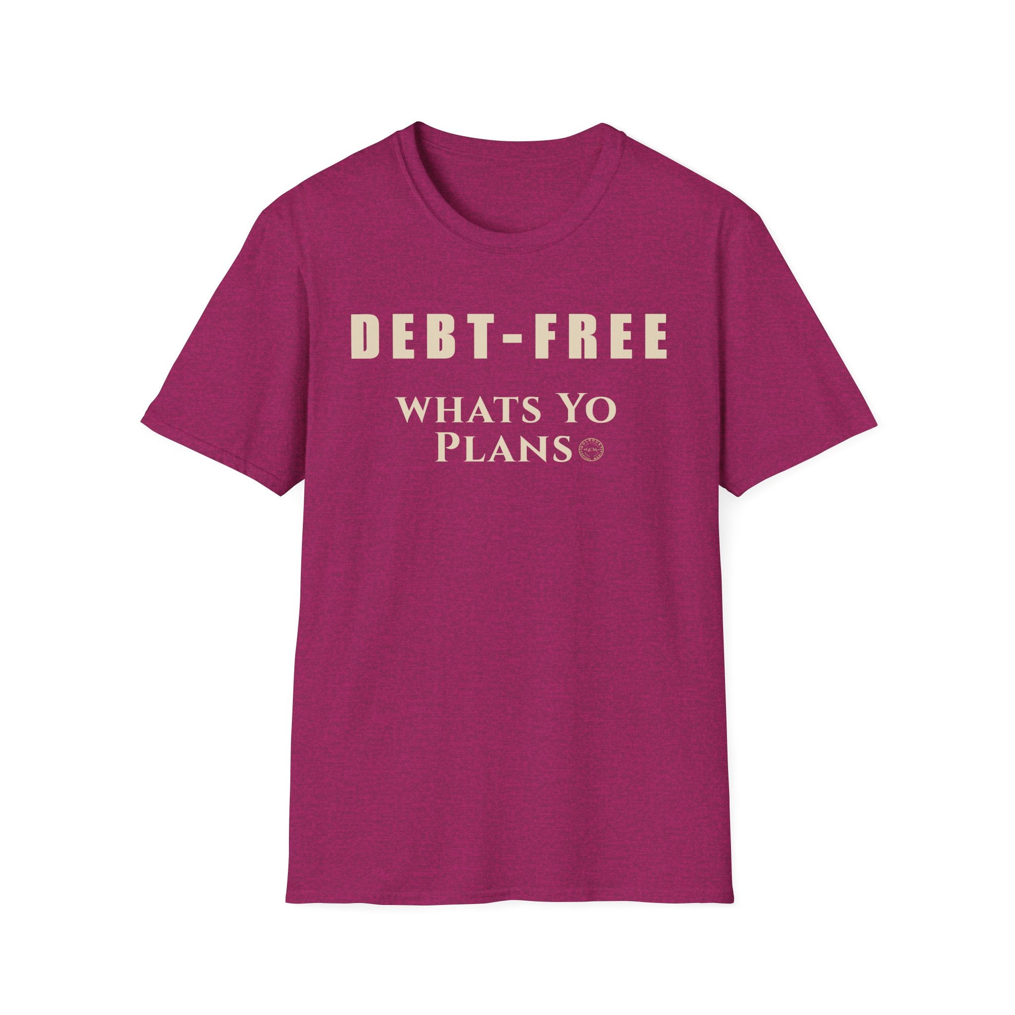 Debt-Free What's Your Plans T-Shirt | Minimalist Typography, Financial Freedom Tee