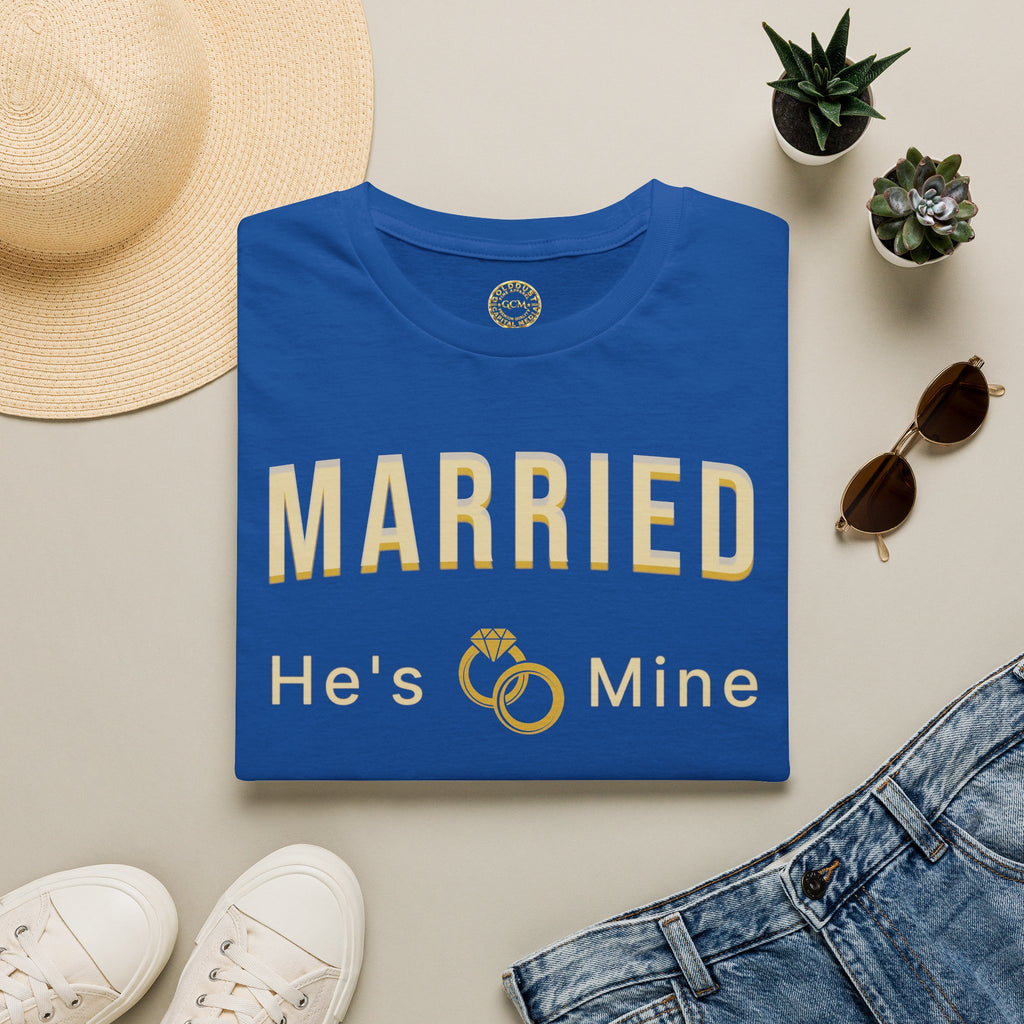 He's Mine Married T-Shirt | Wedding Milestone Tee | Bride Tee