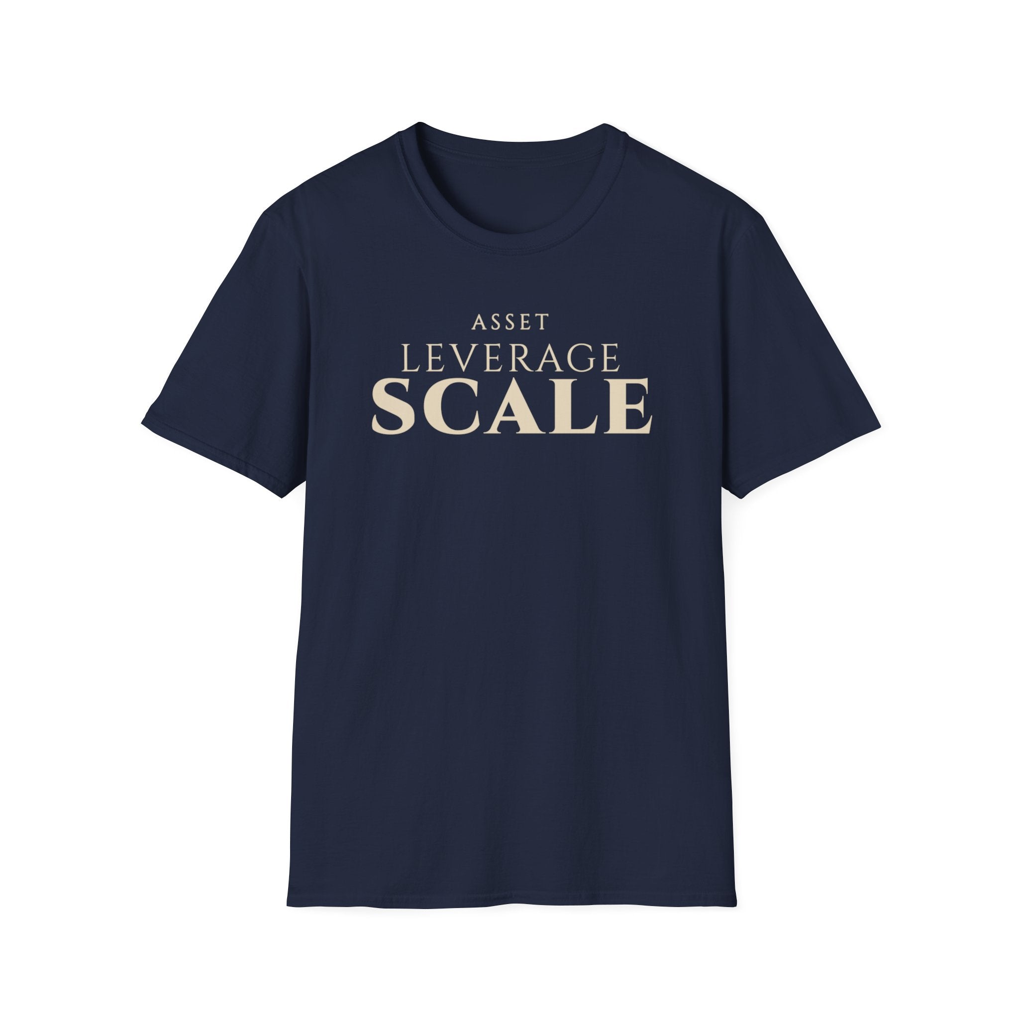 Asset Leverage Scale Growth Mindset Tee for Finance Professional | Investor or Entrepreneur | Minimalist Business Apparel |