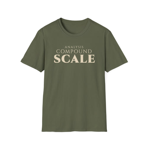 Analytics Professional Growth T Shirt | Analysis. Compound. Scale. | Minimalist Tee Data Analysts & Thinkers