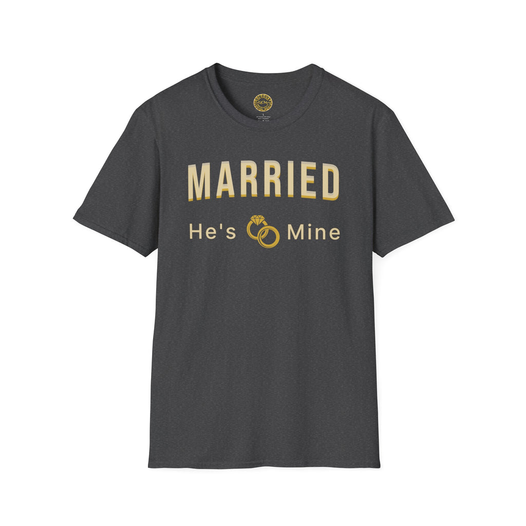 He's Mine Married T-Shirt | Wedding Milestone Tee | Bride Tee