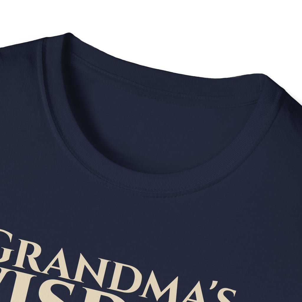 Wisdom of Grandma's Bible Verse T-Shirt - 2 Timothy 1:5 Christian Gift for Nana - Religious Faith Shirt Apparel - Legacy Scripture Tee