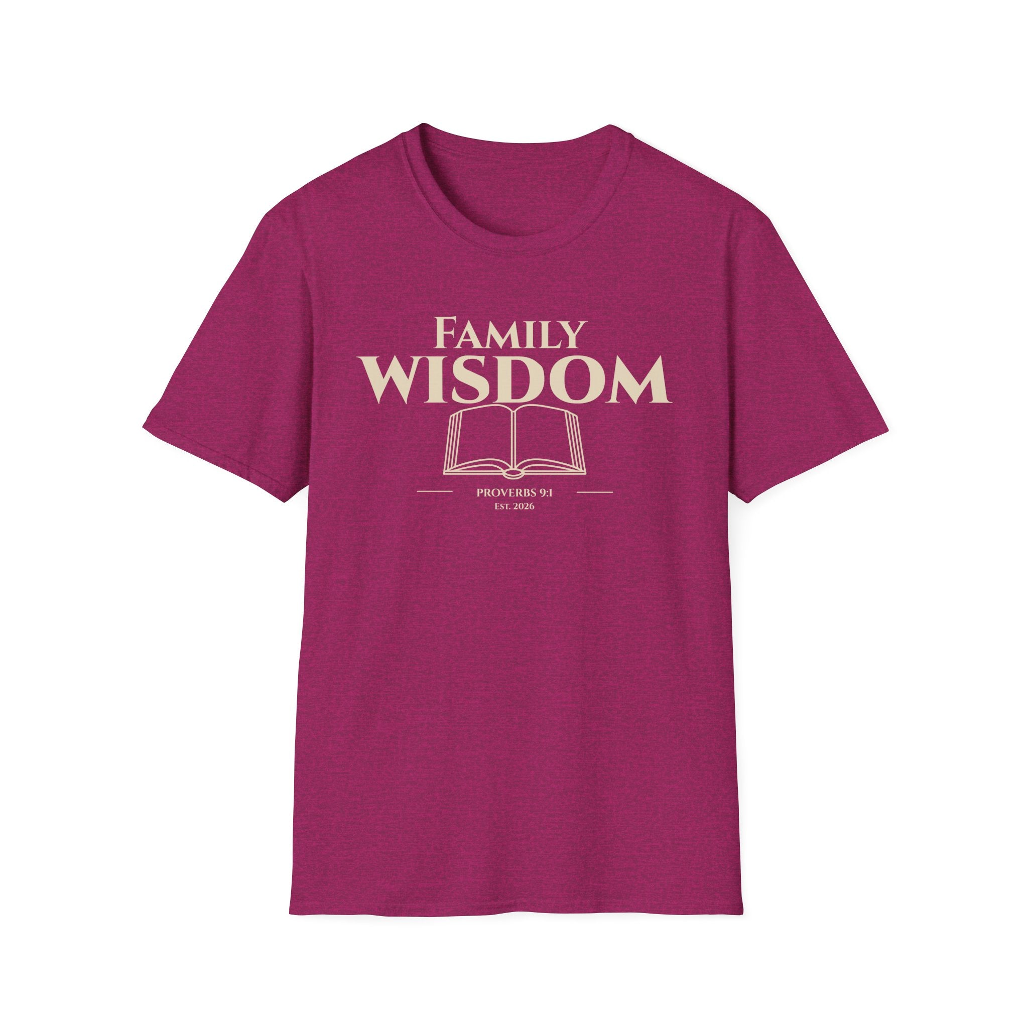 Family Wisdom Bible Verse | Proverbs 9:1 Pillars of Wisdom Tee | Faith Based Scripture Apparel for Families