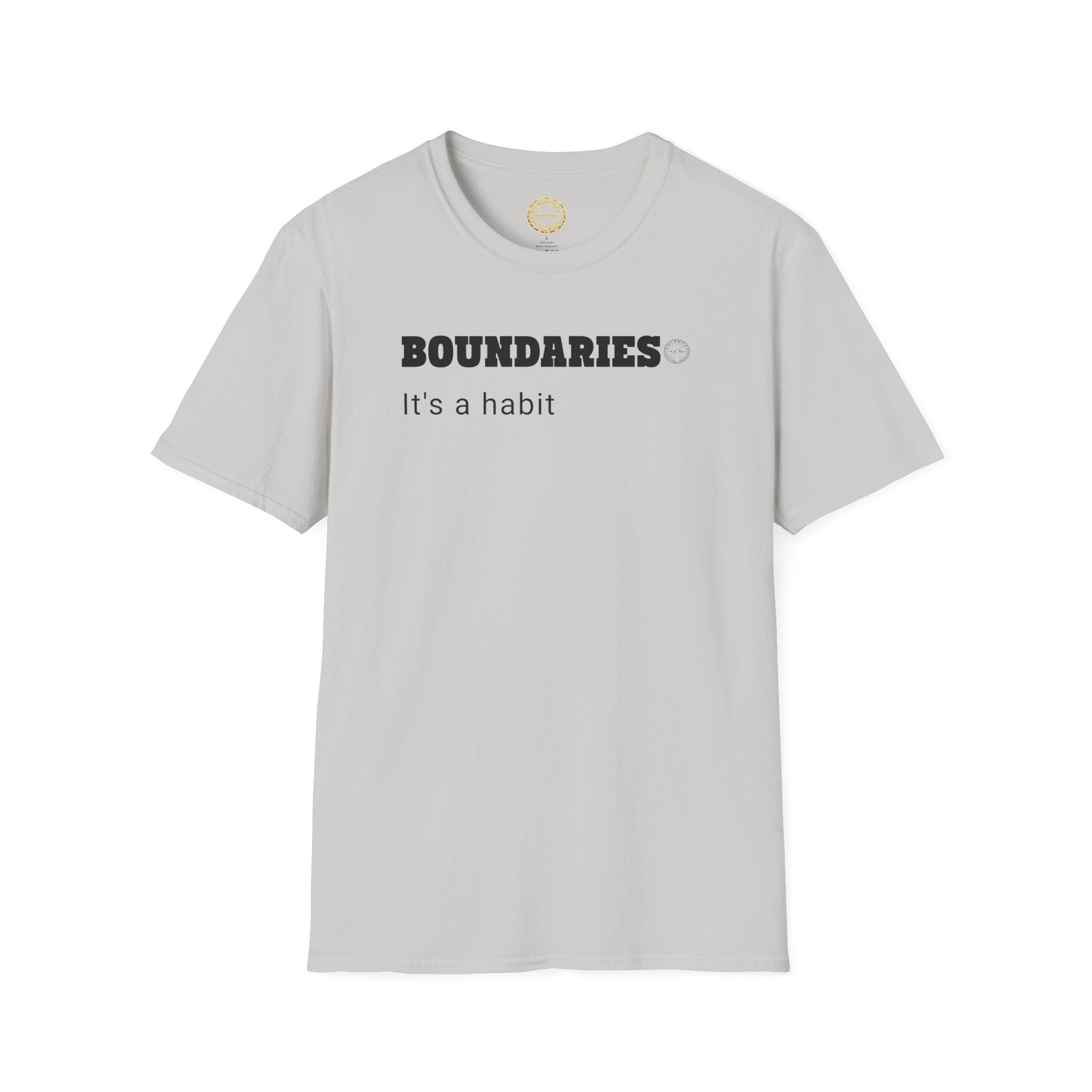 BOUNDARIES Habit | Minimalist Self Respect Tee | Emotional Wellness Clarity Apparel | Motivational Lifestyle Shirt | Locked In Collection