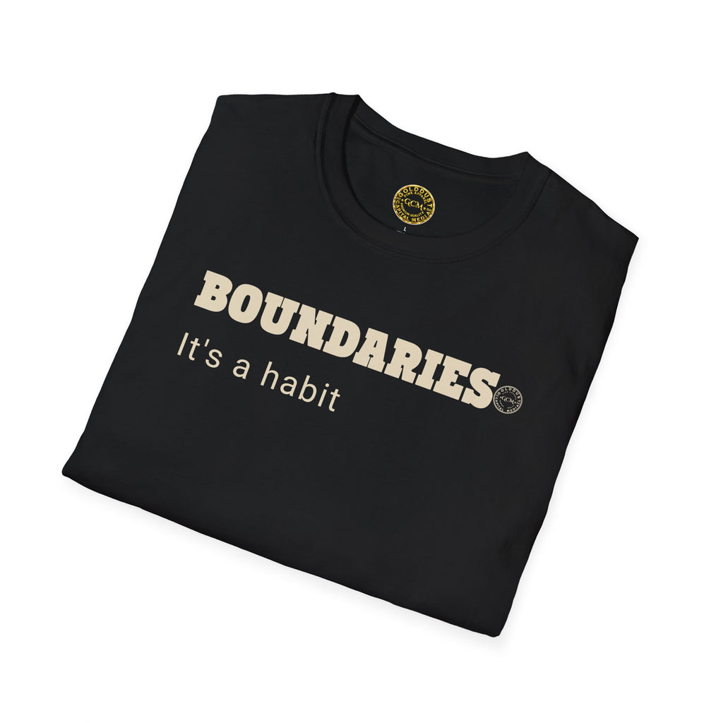 BOUNDARIES Habit | Minimalist Self Respect Tee | Emotional Wellness Clarity Apparel | Motivational Lifestyle Shirt | Locked In Collection