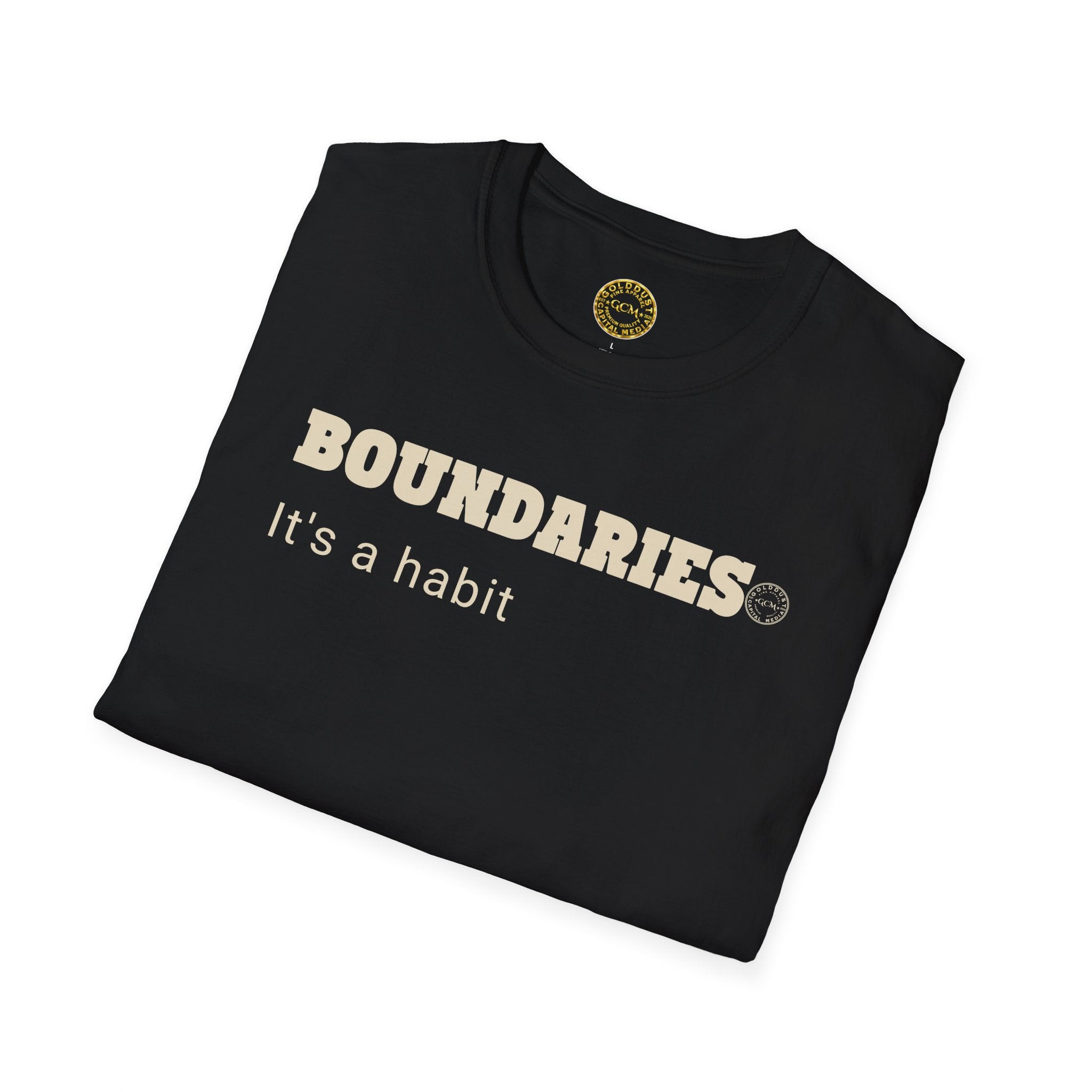 BOUNDARIES Habit | Minimalist Self Respect Tee | Emotional Wellness Clarity Apparel | Motivational Lifestyle Shirt | Locked In Collection