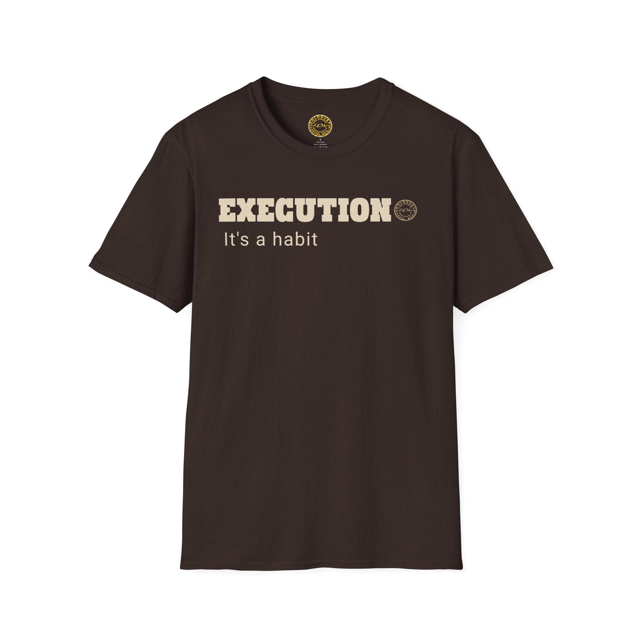 Execution Habit Tee | Discipline Mindset Shirt | Motivational Graphic Tee for Entrepreneurs & Go-Getters | Locked In Collection Apparel