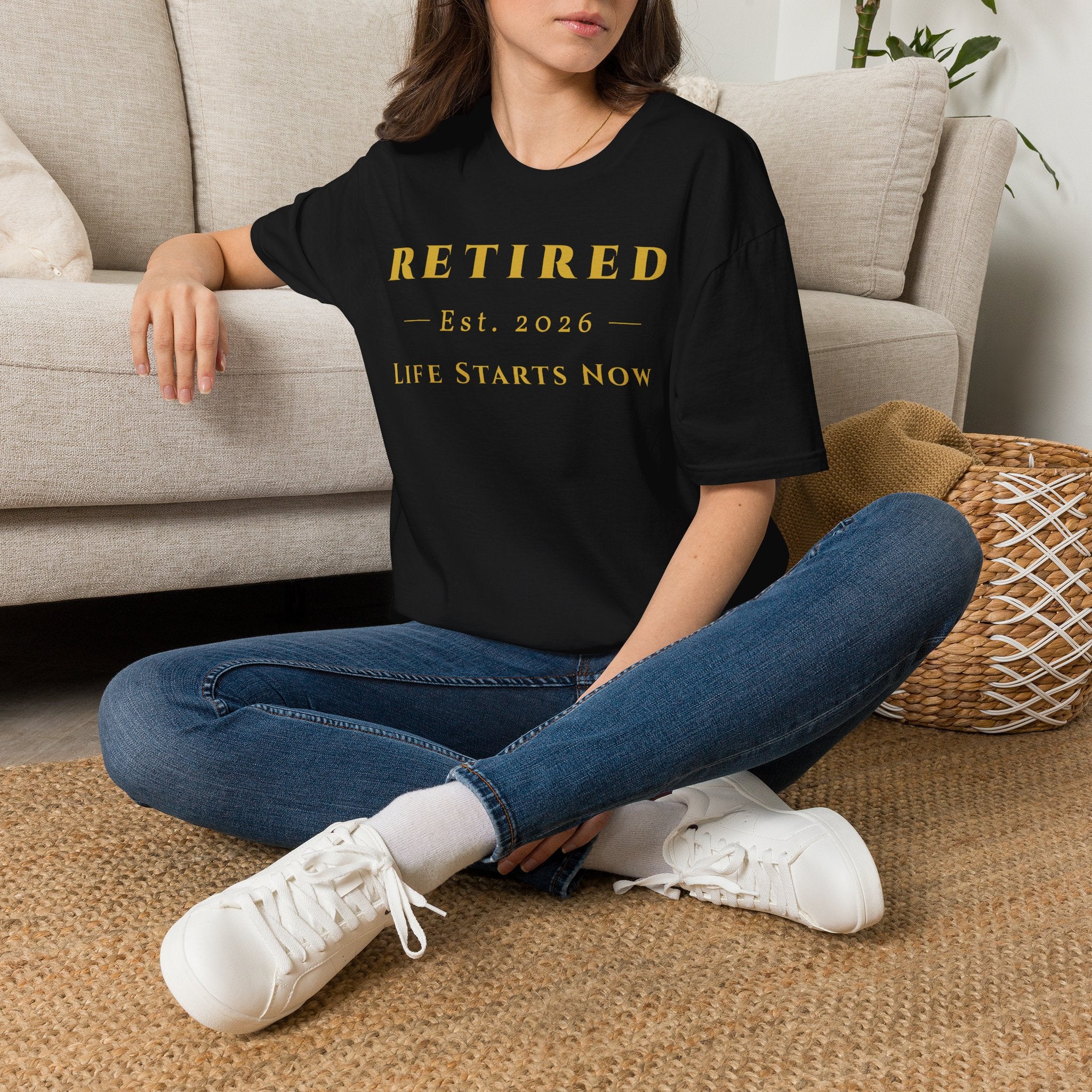Retired 2026 Life Starts Now Shirt | Retirement Gift for Men and Women | Soft Ring Spun Cotton Tee | Vintage Print | Matching Set T Shirt