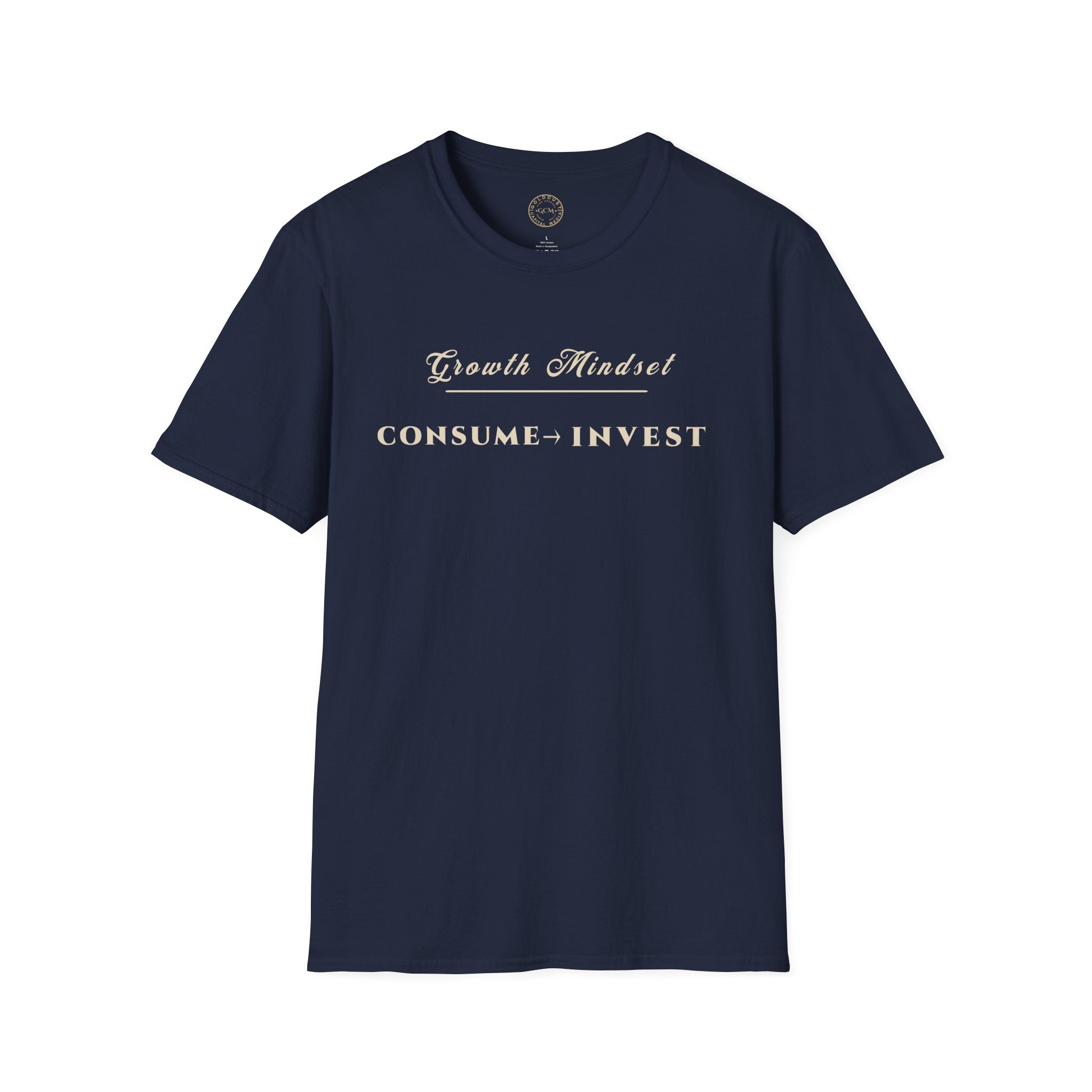 Growth Mindset T-Shirt | CONSUME → INVEST Motivational Financial Tee | Minimalist Executive T-Shirt