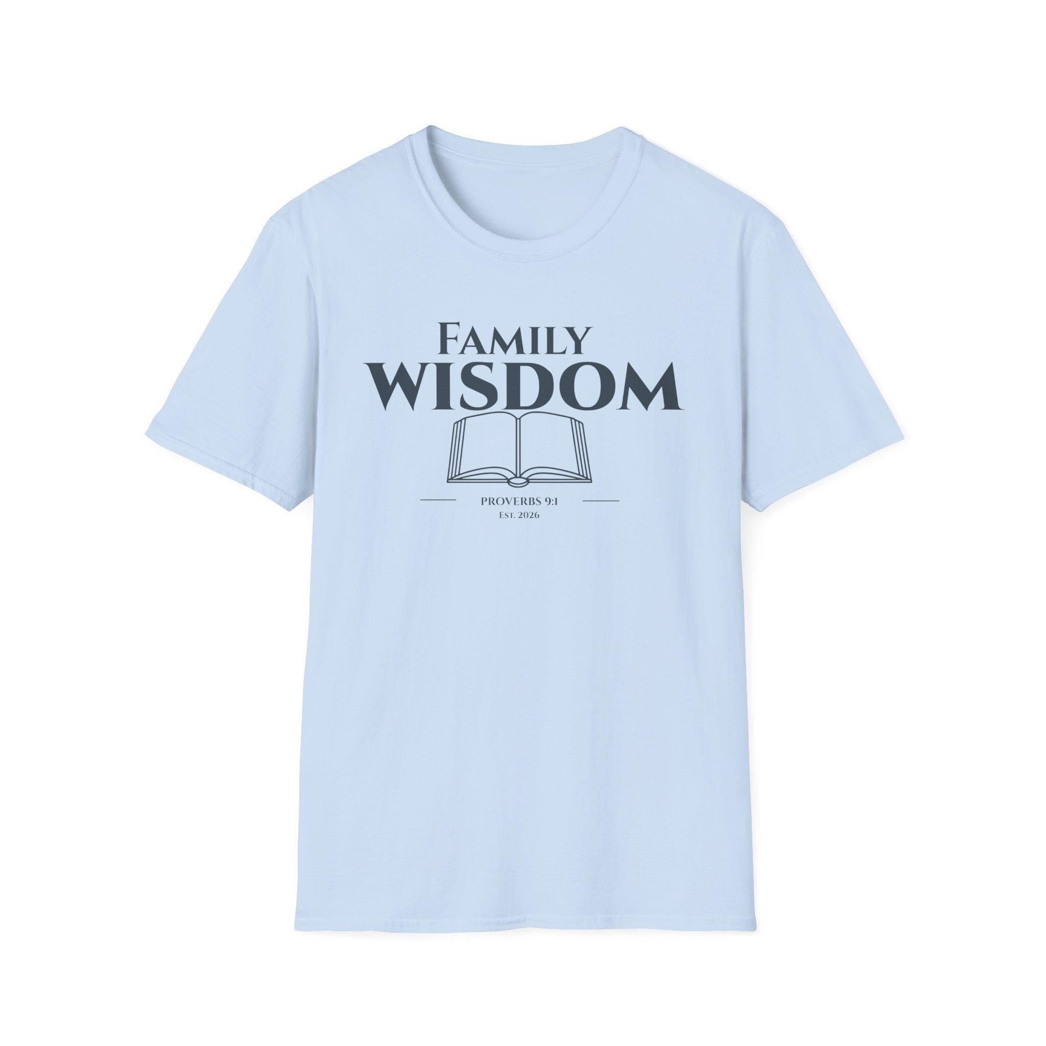 Family Wisdom Bible Verse | Proverbs 9:1 Pillars of Wisdom Tee | Faith Based Scripture Apparel for Families