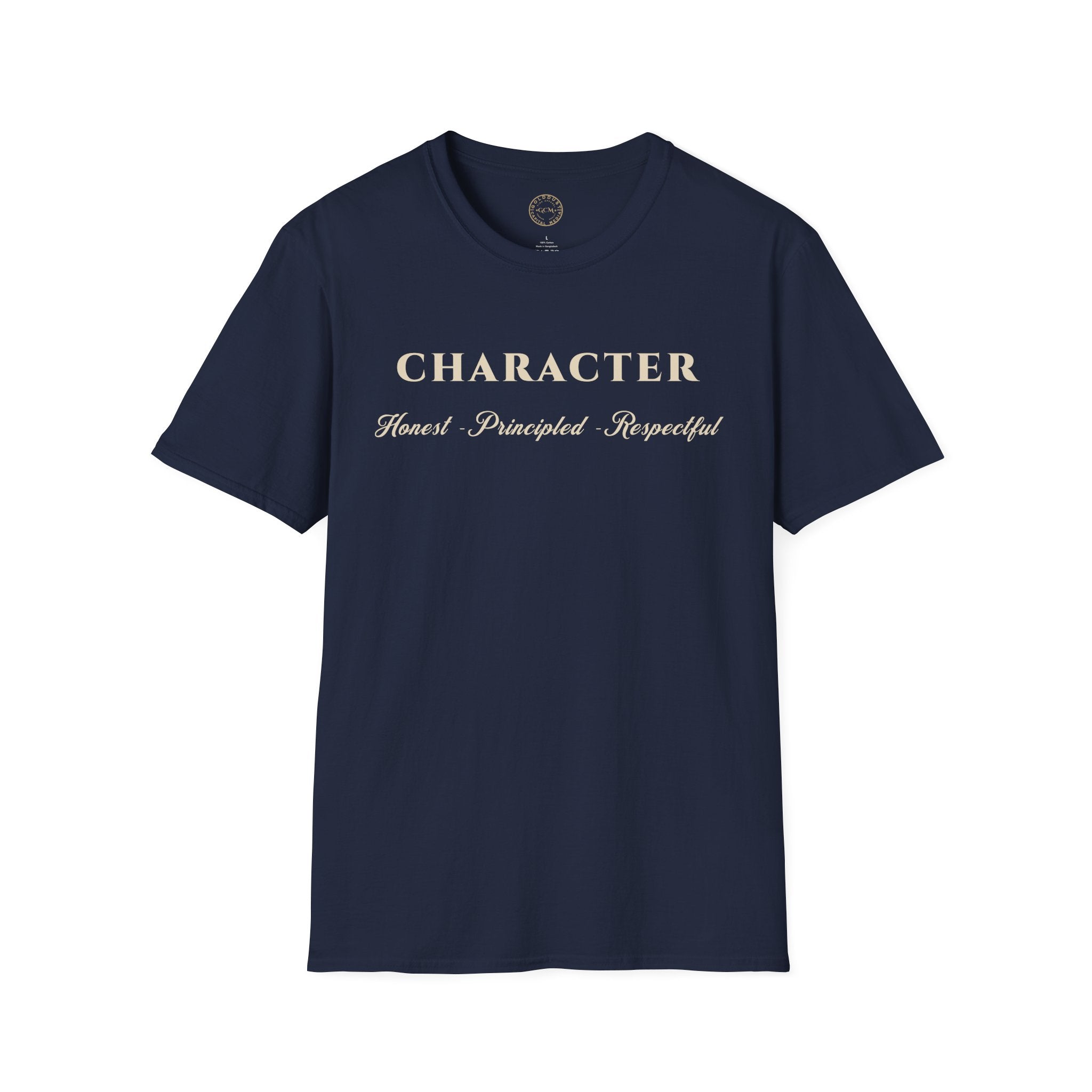 Character T-Shirt — "Honest • Principled • Respectful" Inspirational Tee