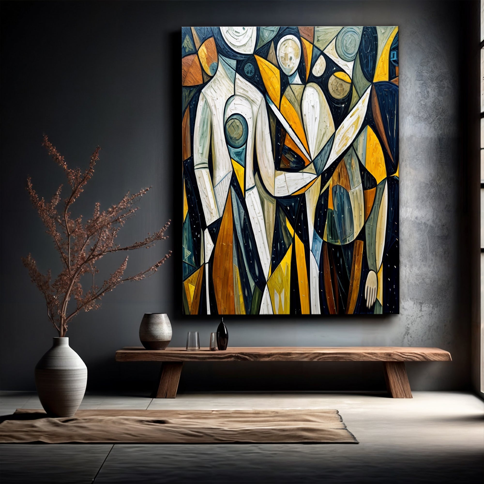Abstract Human Connection Wall Art