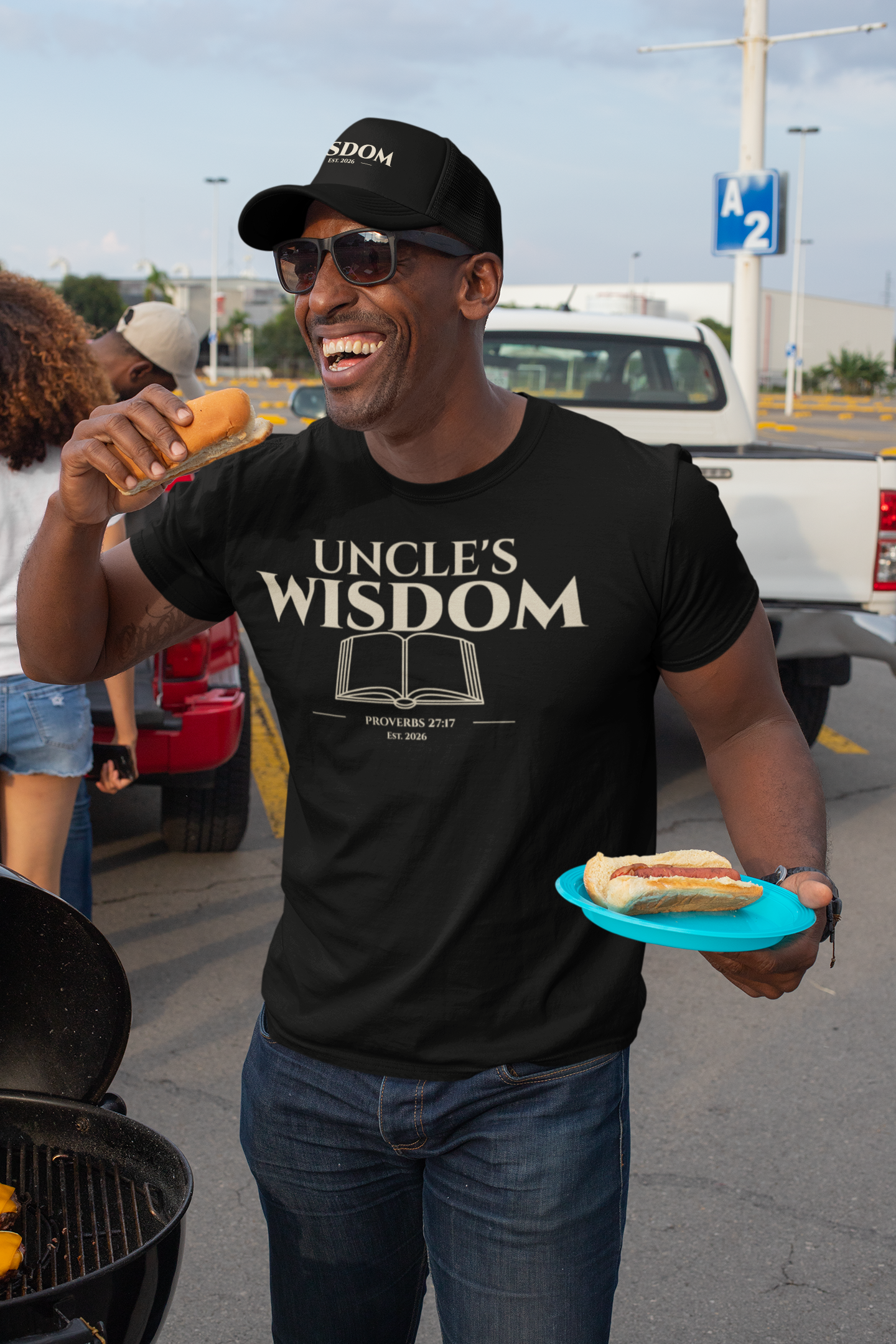 Uncle Wisdom Bible Verse T-Shirt | Christian Gift | Religious Men's Tee | Faith Based Mentorship Apparel | Godly Uncle Gift | Proverbs 27:17 Bible Verse