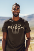 Uncle Wisdom Bible Verse T-Shirt | Christian Gift | Religious Men's Tee | Faith Based Mentorship Apparel | Godly Uncle Gift | Proverbs 27:17 Bible Verse