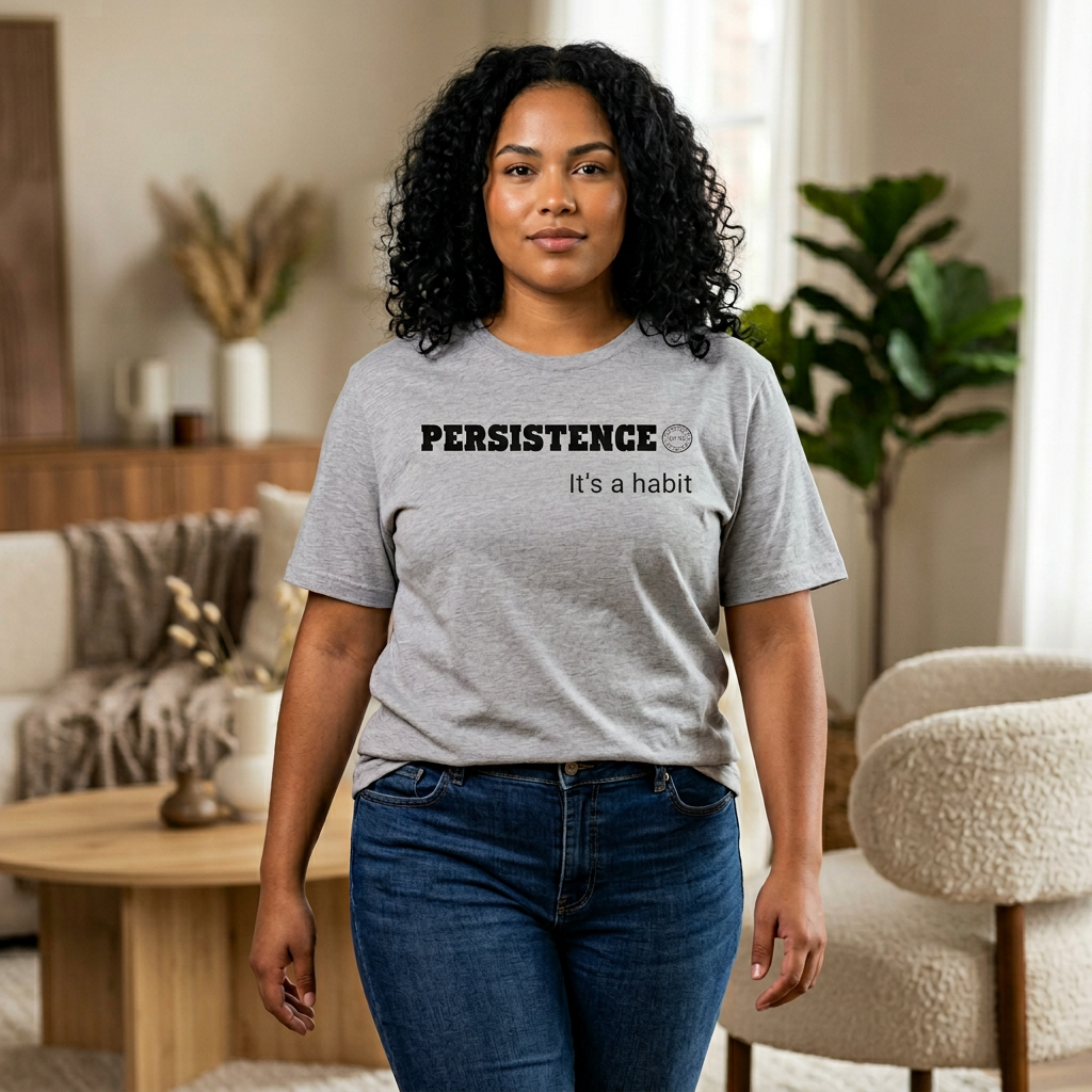 Persistence Habit T-Shirt | Minimalist Self Respect | Emotional Wellness & Clarity Apparel | Motivational Lifestyle Shirt | Locked In Collection