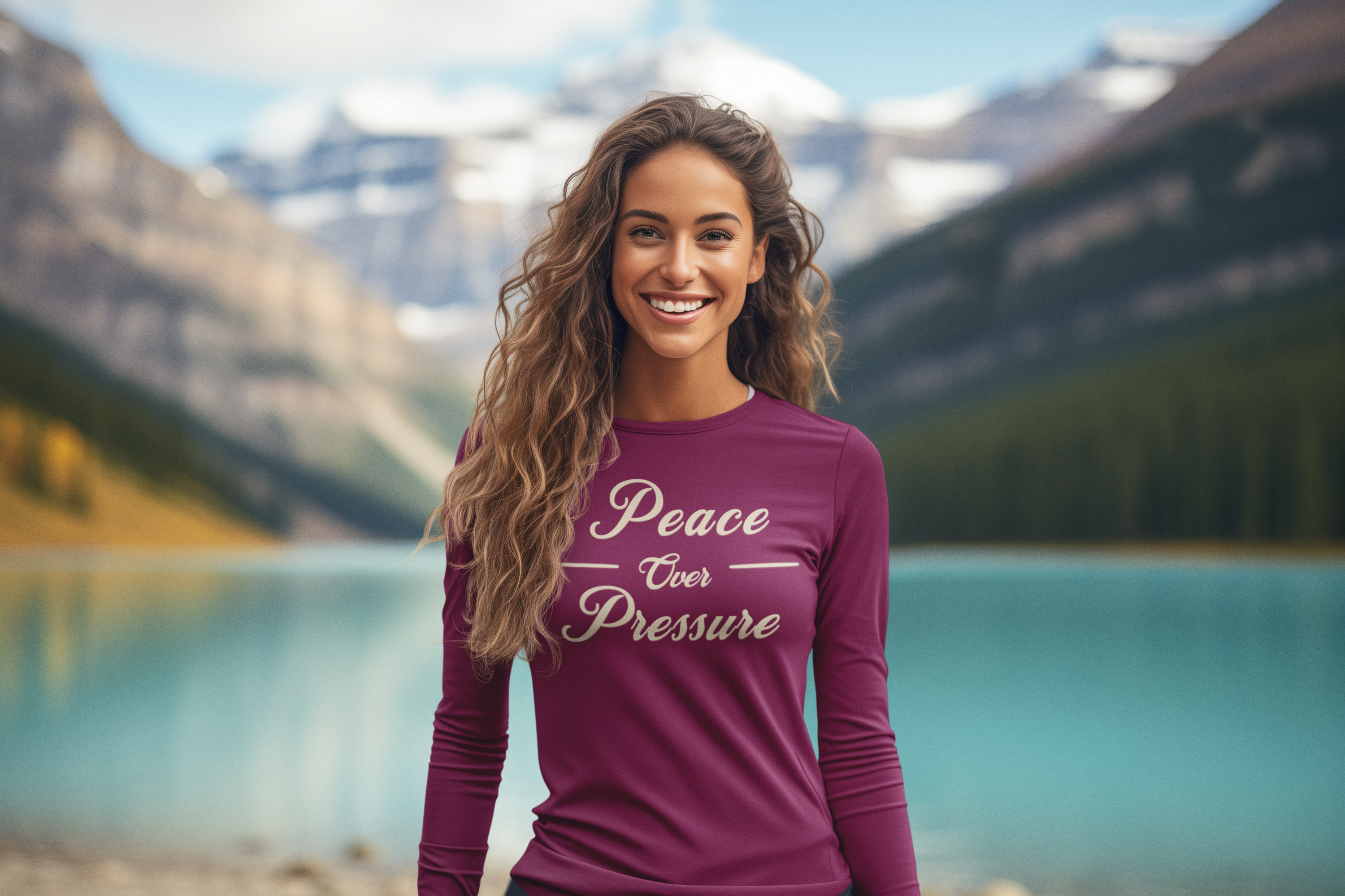Inner Calm Mindset Tee | Peace Over Pressure | Minimalist Self Growth Shirt for Clarity, Balance and Intentional Living | Relaxation Message