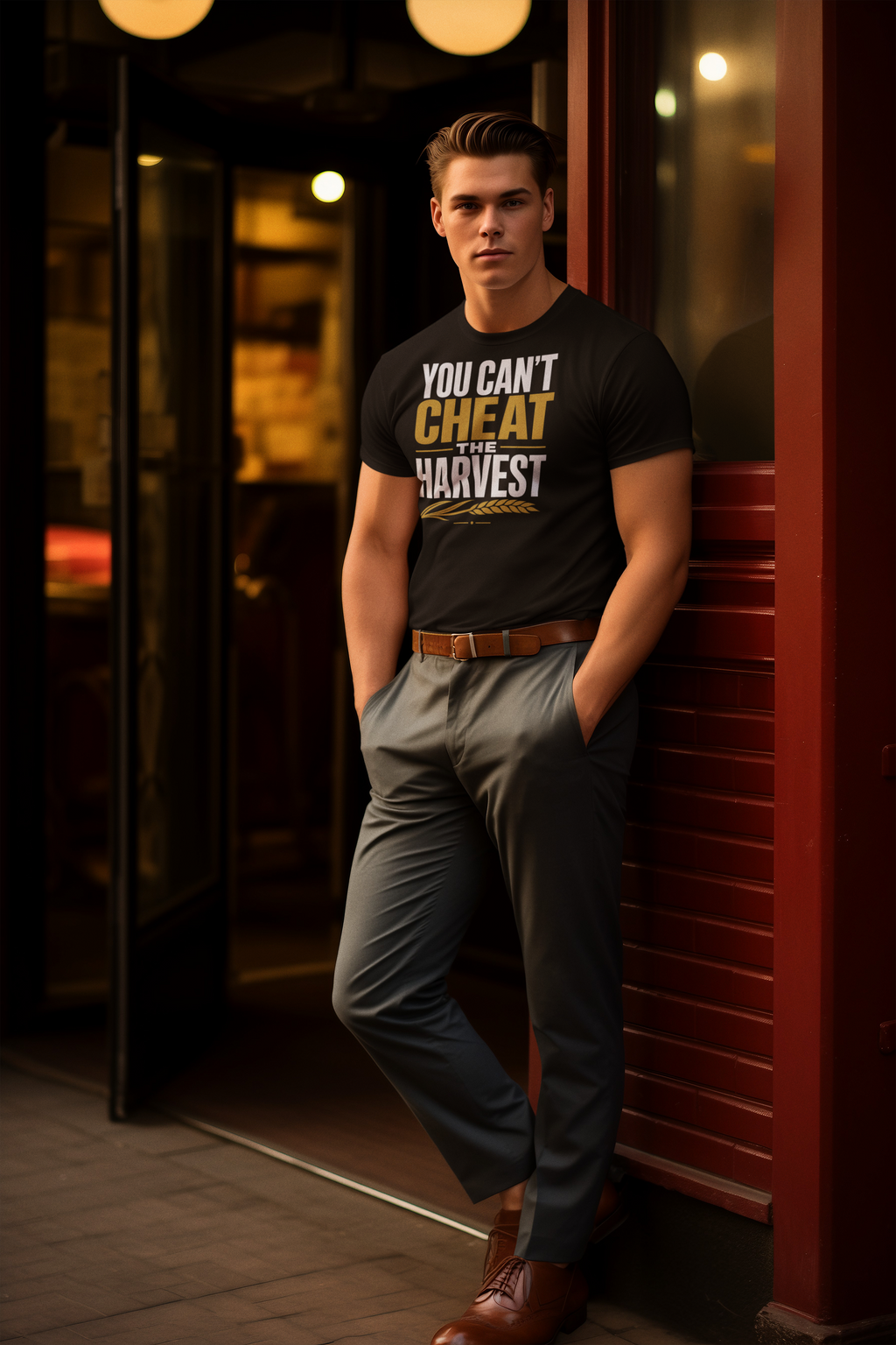 You Can't Cheat the Harvest Long Sleeve Tee — Farmer & Harvest Pride Shirt  Long-sleeve   Golddust Capital Media