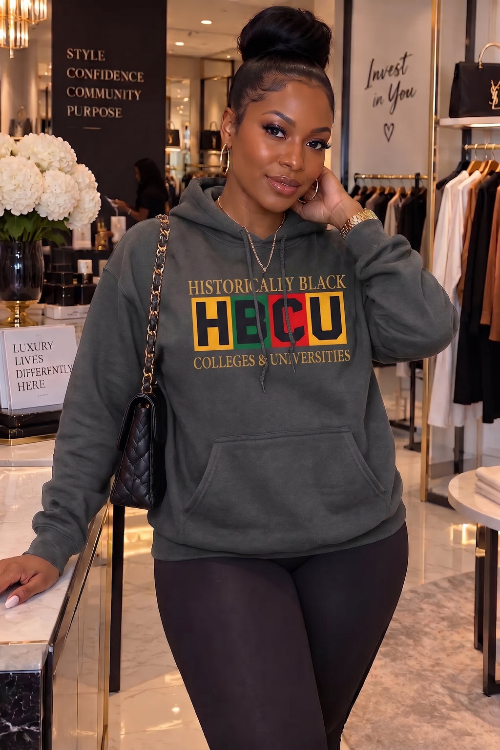 Historically Black HBCU Colleges & Universities Hoodie | Bold Block  Hoodie   Golddust Capital Media