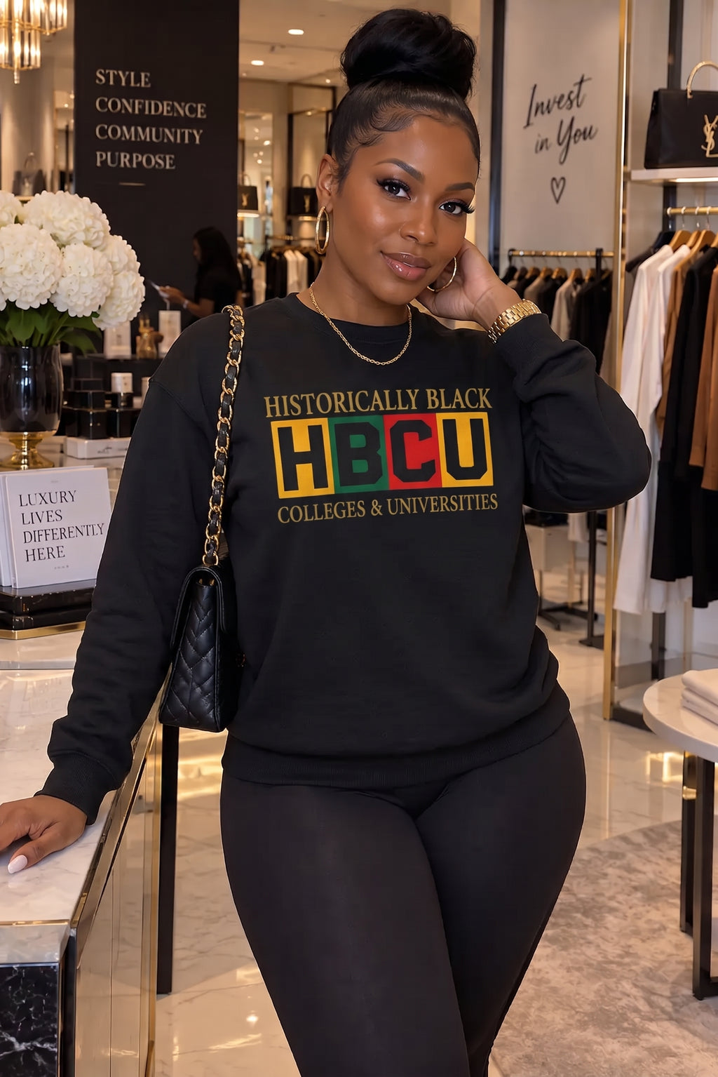 Historically Black HBCU Colleges & Universities Sweatshirt | Bold Block Design  Sweatshirt   Golddust Capital Media