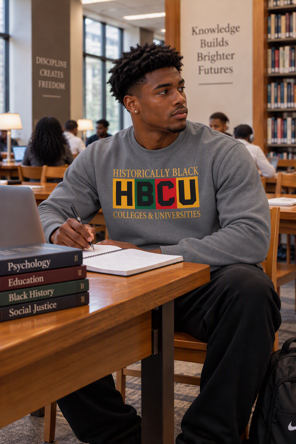 Historically Black HBCU Colleges & Universities Sweatshirt | Bold Block Design  Sweatshirt   Golddust Capital Media