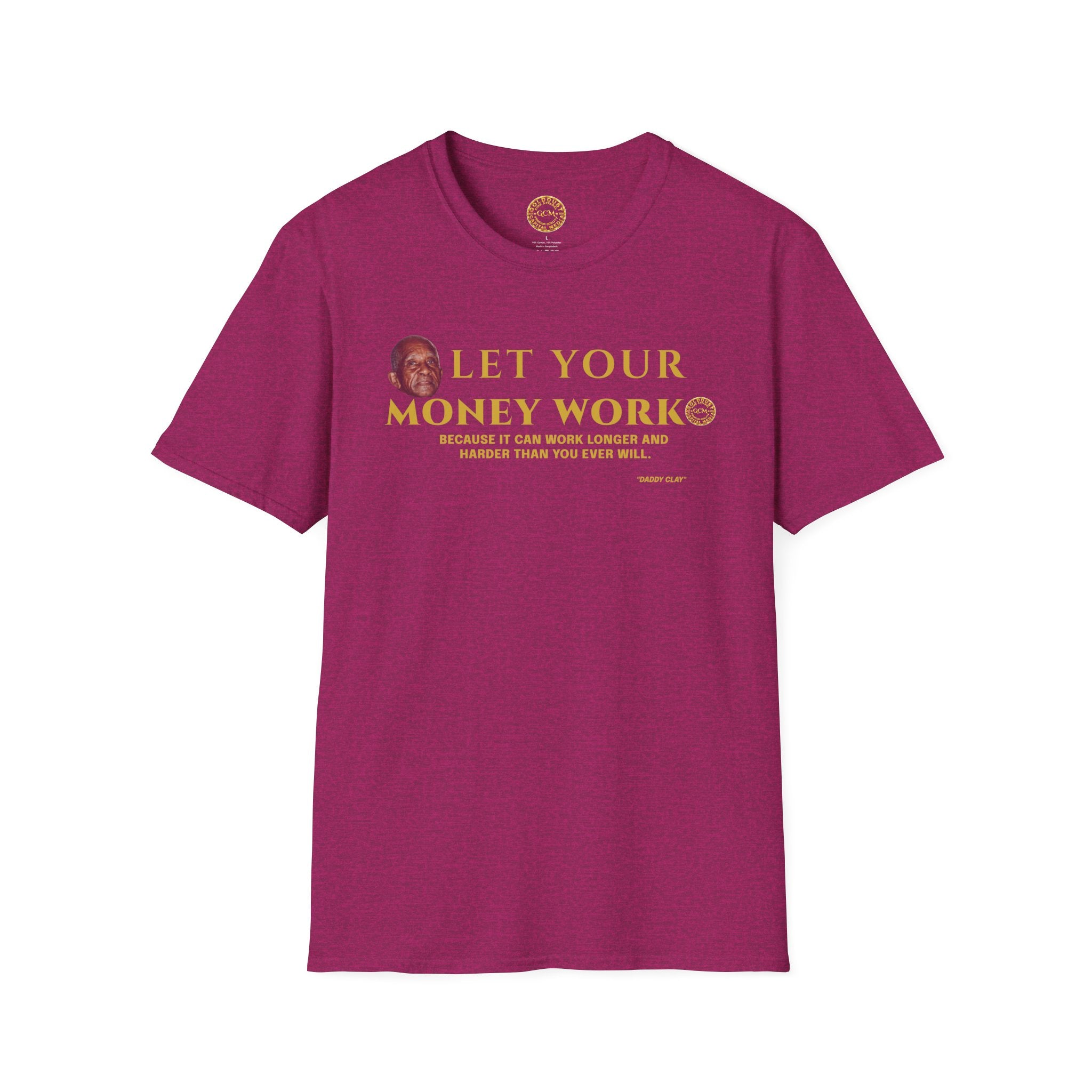 Let Your Money Work T-Shirt | Wealth Building Mindset Tee | Minimalist Financial Discipline Apparel | Investing & Stewardship Quote Shirt