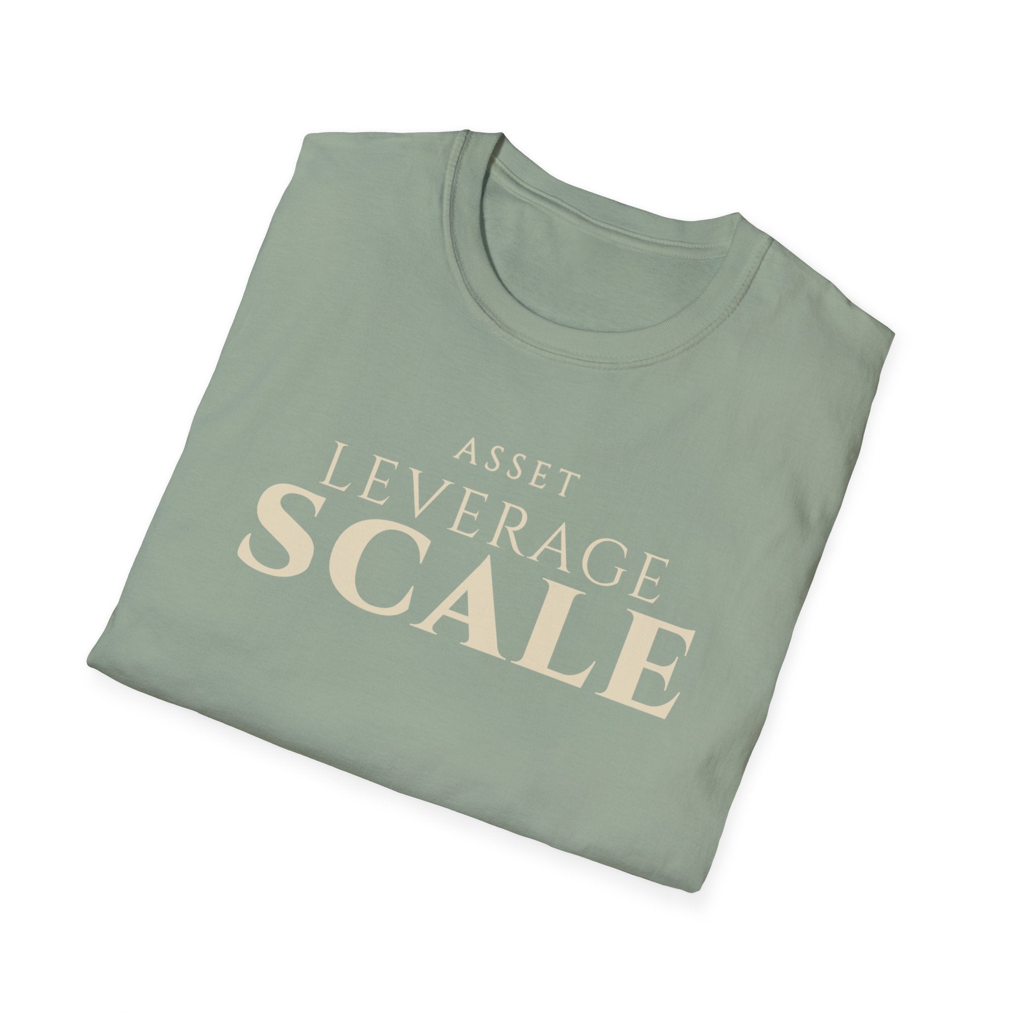 Asset Leverage Scale Growth Mindset Tee for Finance Professional | Investor or Entrepreneur | Minimalist Business Apparel |