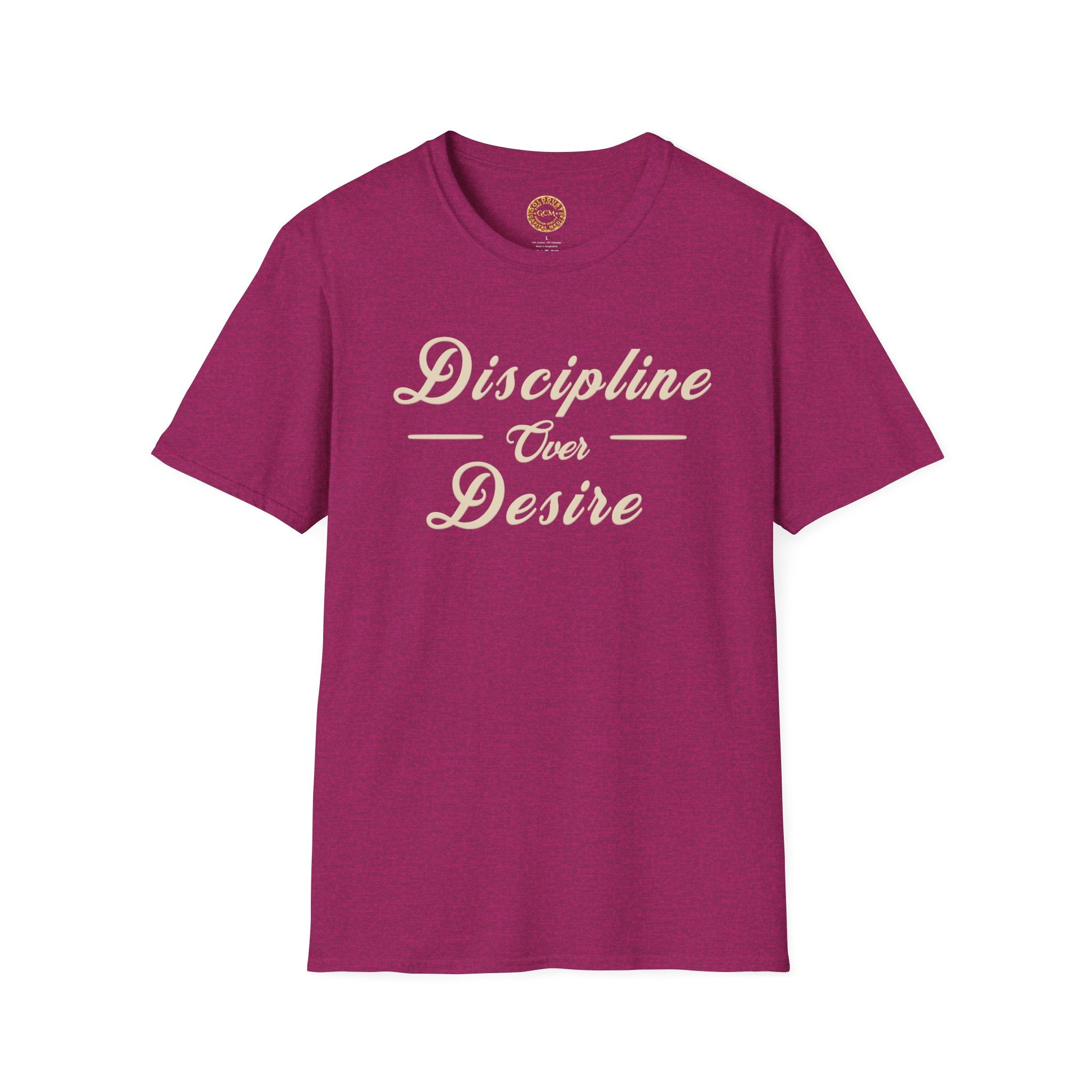 Self Mastery Mindset Tee | Discipline Over Desire| Minimalist Growth Shirt for Focus, Control and Intentional Living