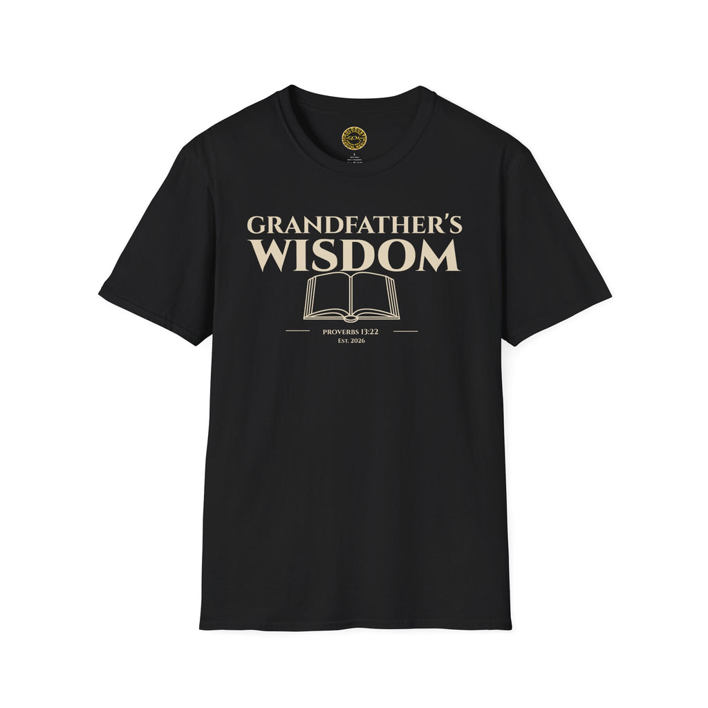 Grandfather's Wisdom Bible Verse T-Shirt | Proverbs 13:22 Christian Gift | Godly Patriarch Legacy Apparel | Religious Faith Shirt for Men