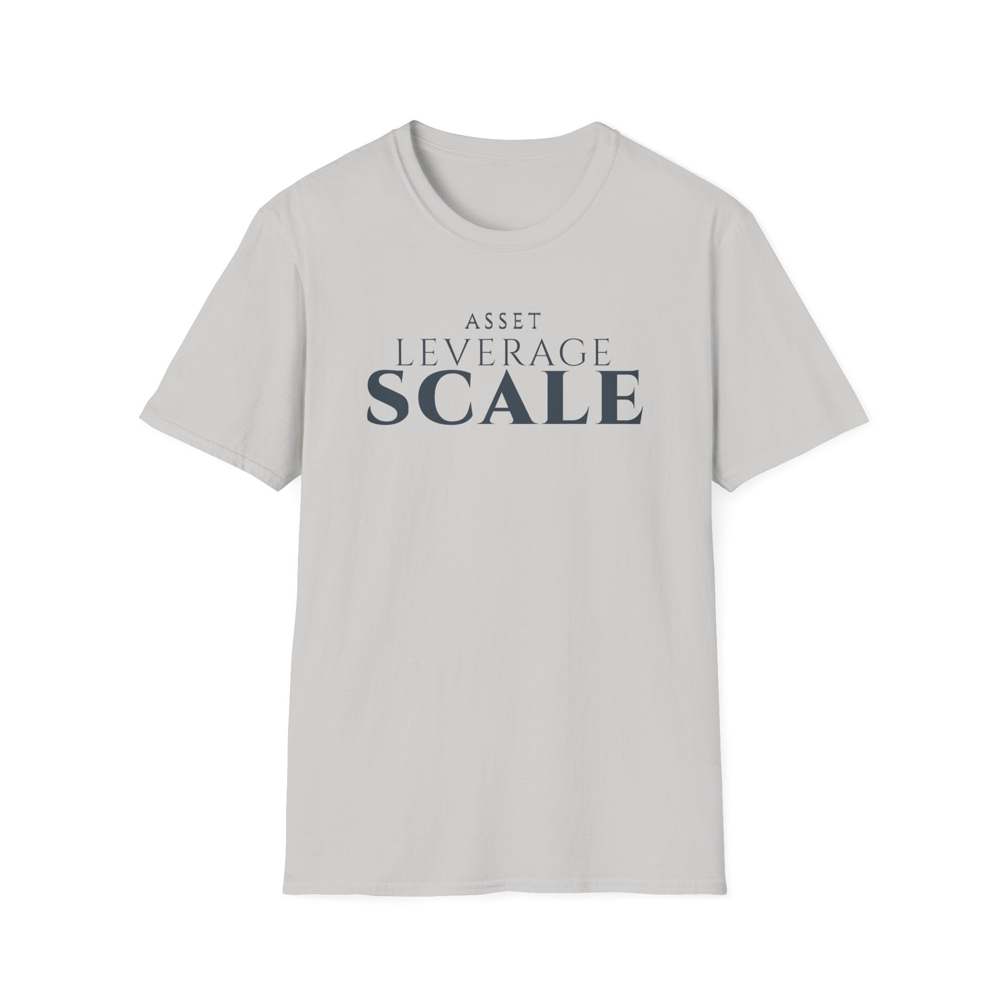 Asset Leverage Scale Growth Mindset Tee for Finance Professional | Investor or Entrepreneur | Minimalist Business Apparel |