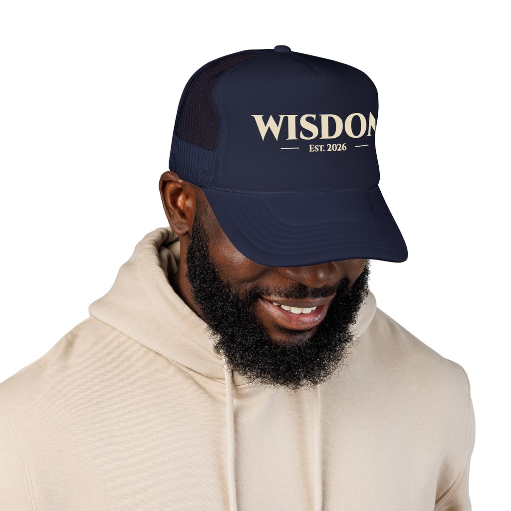 WISDOM Est. 2026 Foam Trucker Hat | Vintage Lettering
