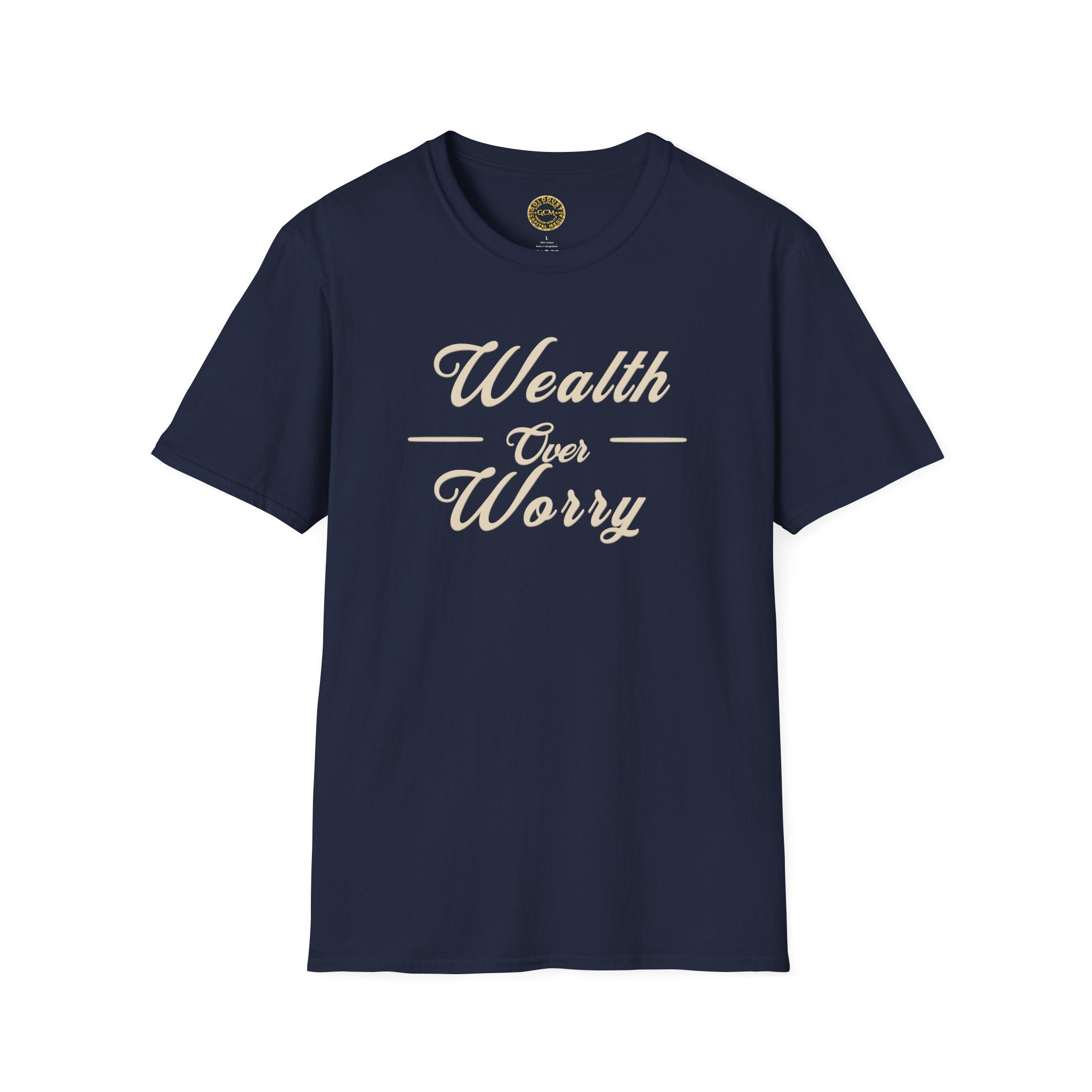 Abundance Mindset Tee | Wealth Over Worry | Minimalist Self Growth Shirt for Peace, Focus and Intentional Living