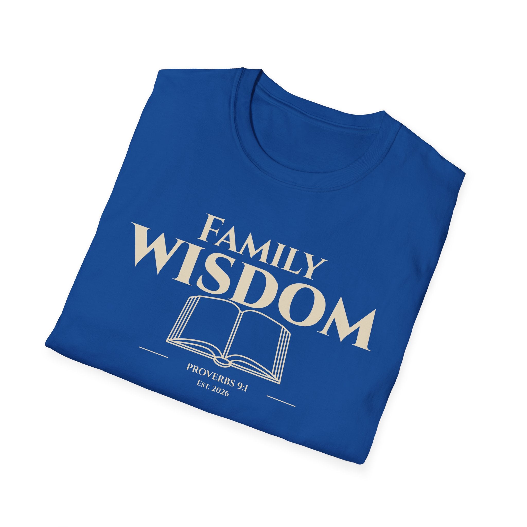 Family Wisdom Bible Verse | Proverbs 9:1 Pillars of Wisdom Tee | Faith Based Scripture Apparel for Families
