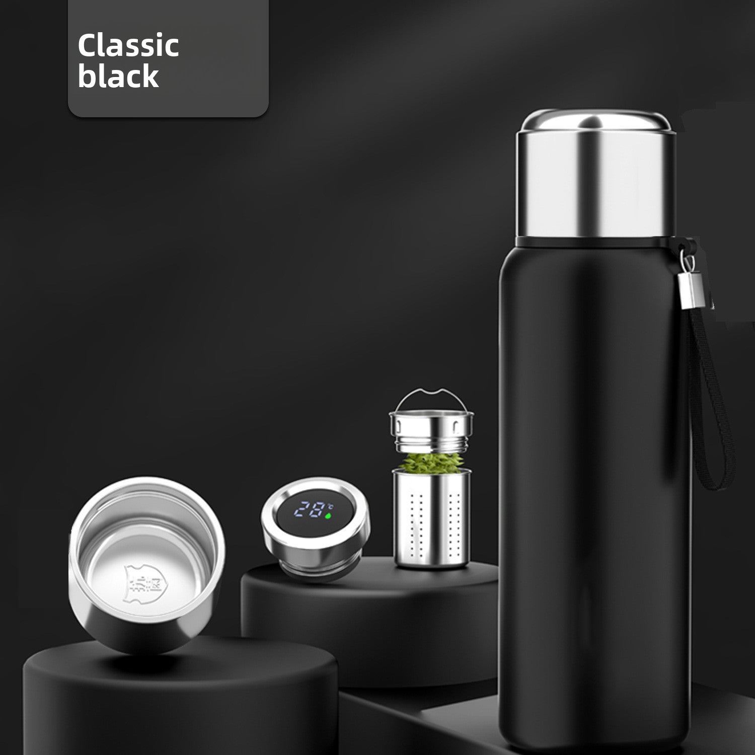 Smart Insulated Tumbler – 1000ml Stainless Steel with Temperature Display