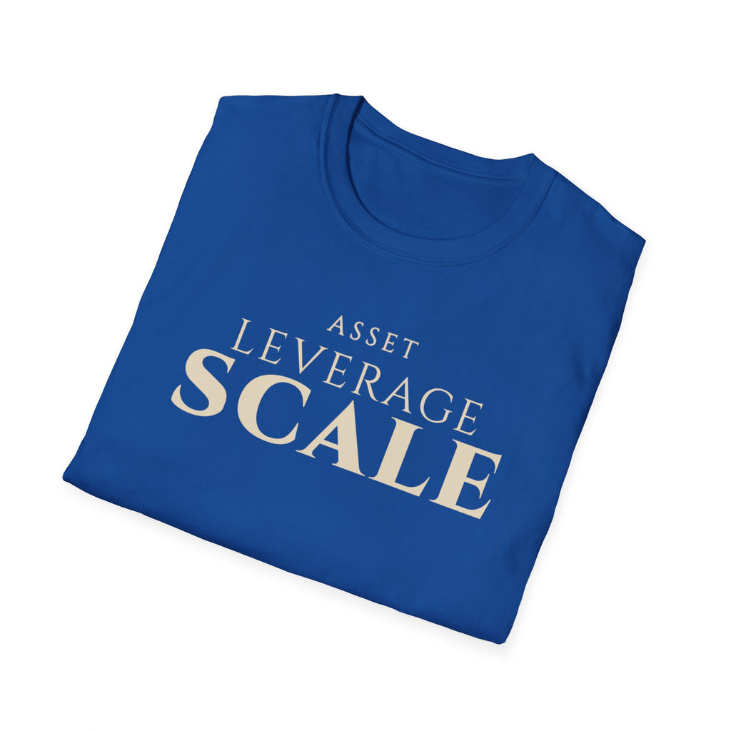 Asset Leverage Scale Growth Mindset Tee for Finance Professional | Investor or Entrepreneur | Minimalist Business Apparel |