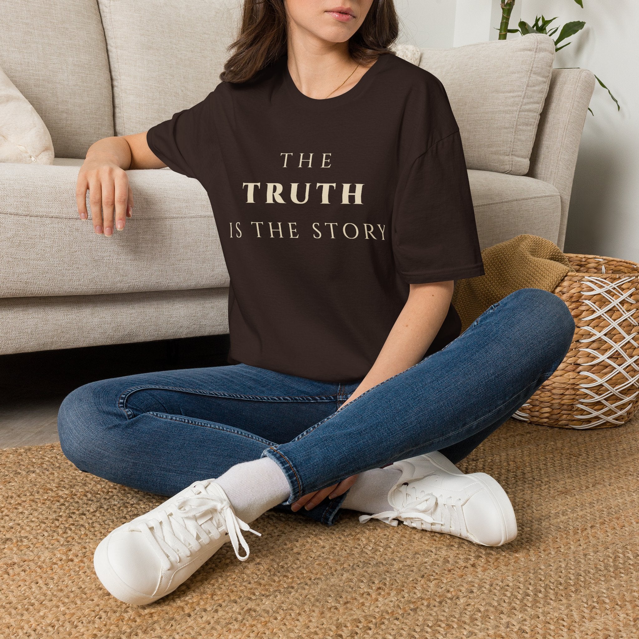 The Truth Is The Story T‑Shirt | Minimalist Inspirational Quote Tee | Truth Mindset Shirt | Motivational Character & Integrity Apparel
