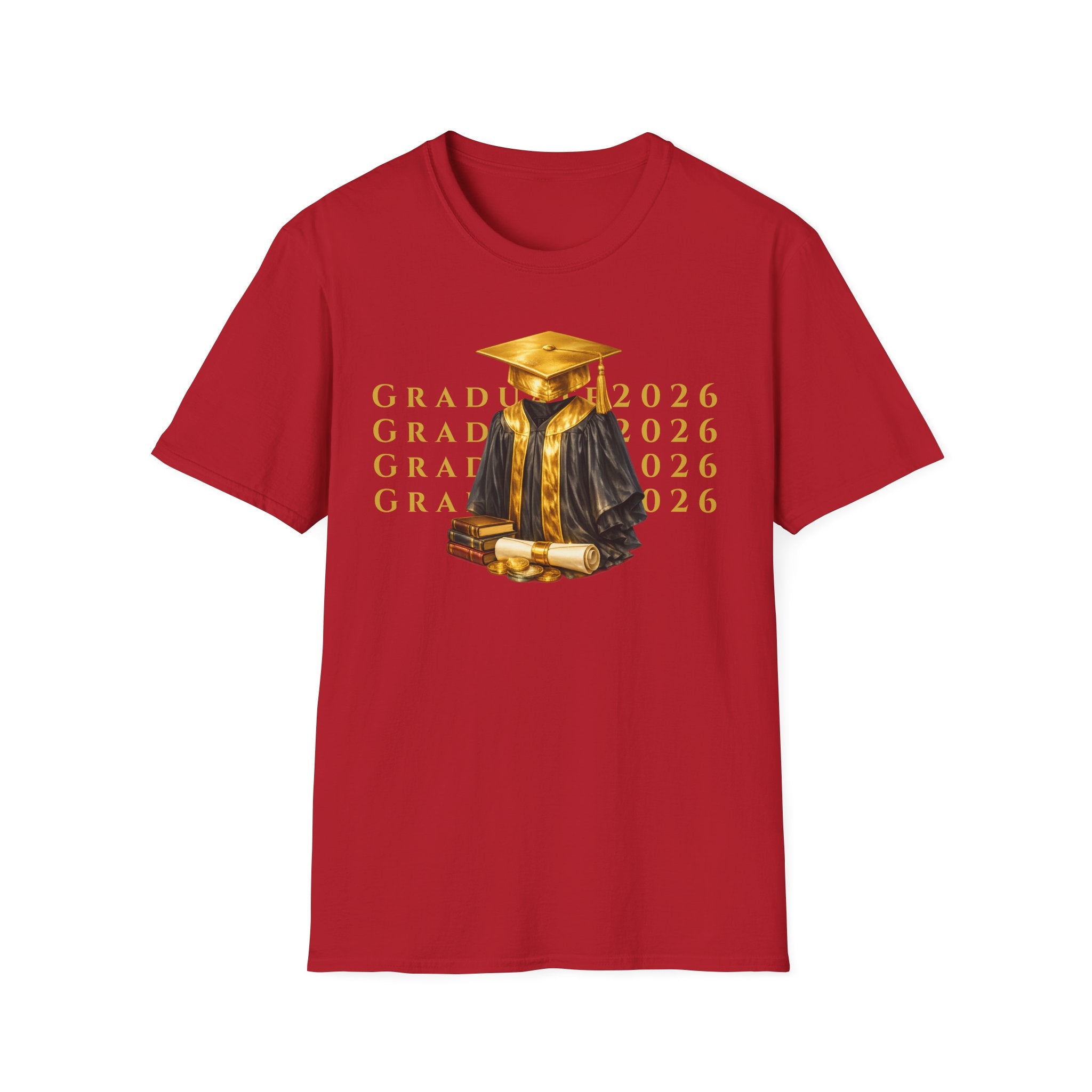 Graduation 2026 Grad Cap and Gown T-Shirt | Class of 2026 Diploma Design | Celebration of Achievement | Gift Shirt for Students & Scholars
